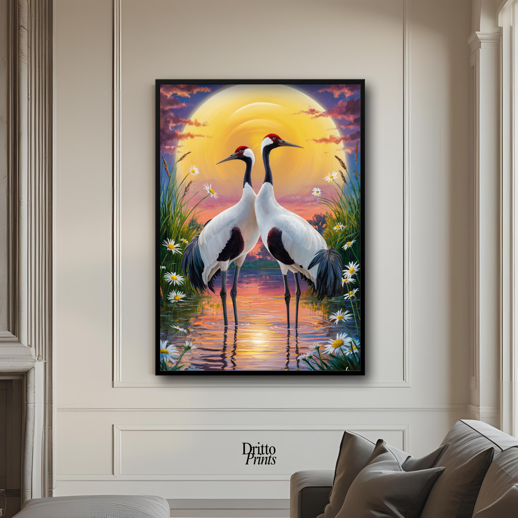 (FD18) Golden Companionship - Framed matte paper poster