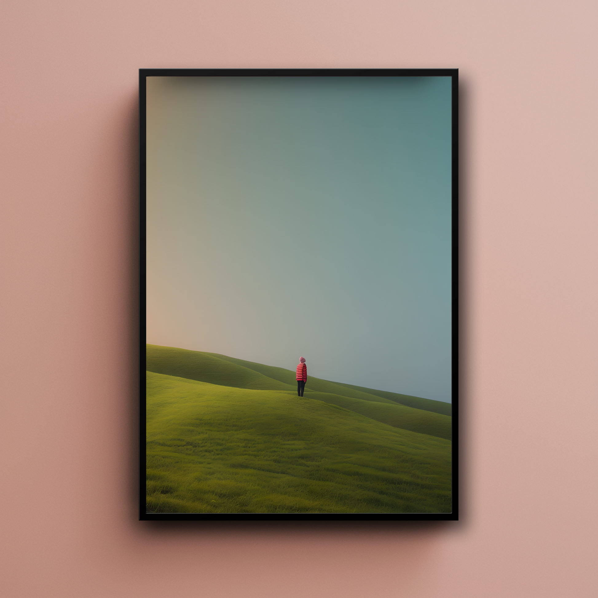 (FD2) - Alone with the Sky - Framed matte paper poster