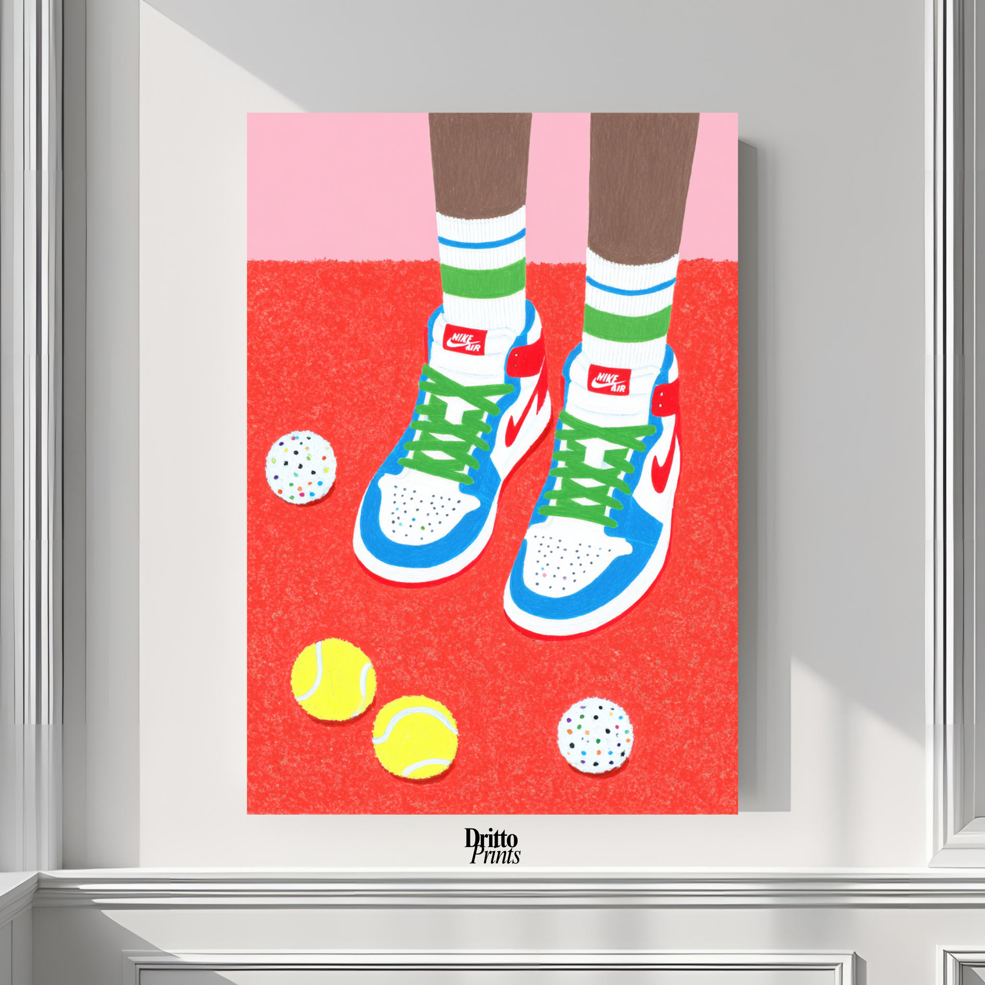 (PD31) Mocha Court Balls Poster