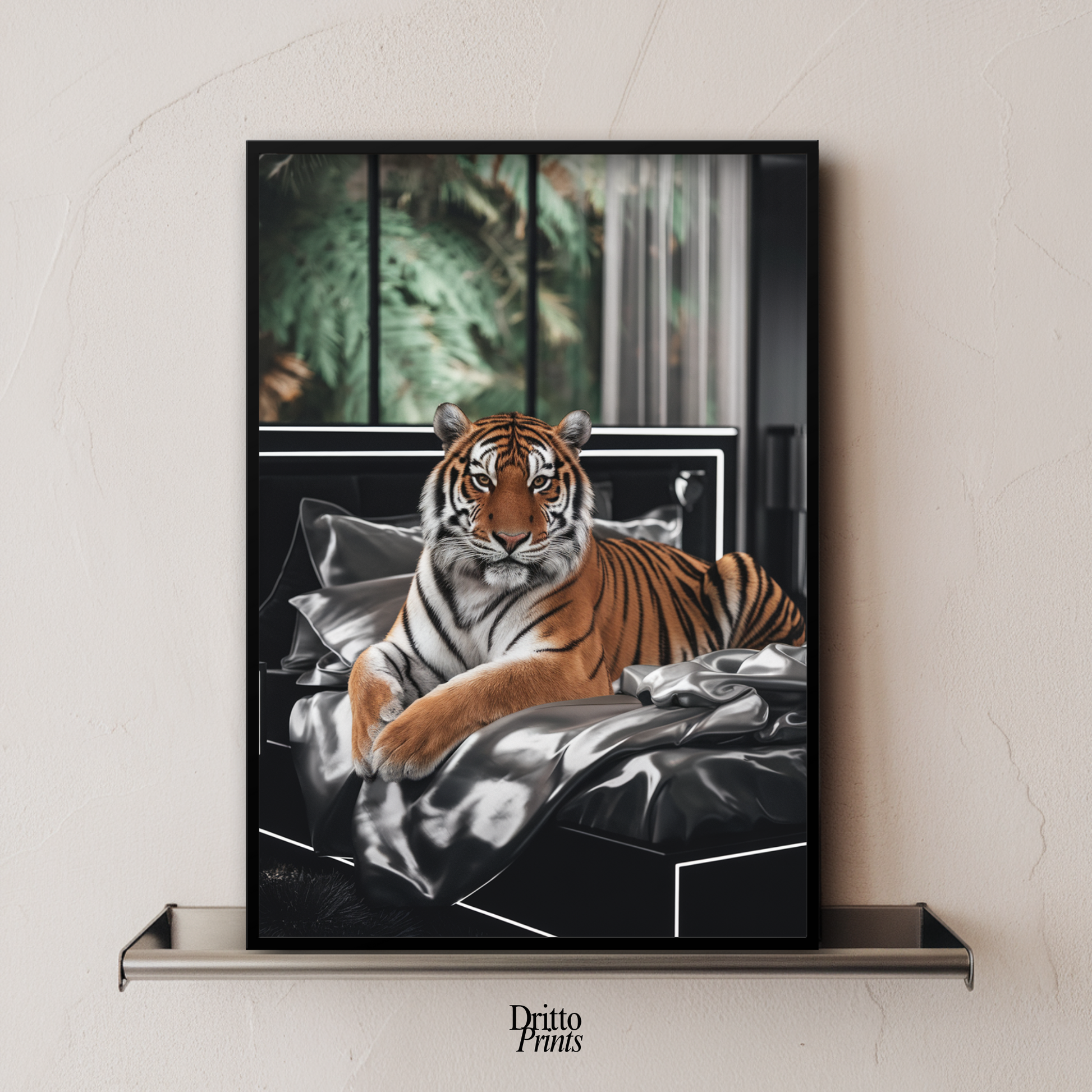 (FD3) A Majestic Tiger Luxe - Framed matte paper poster