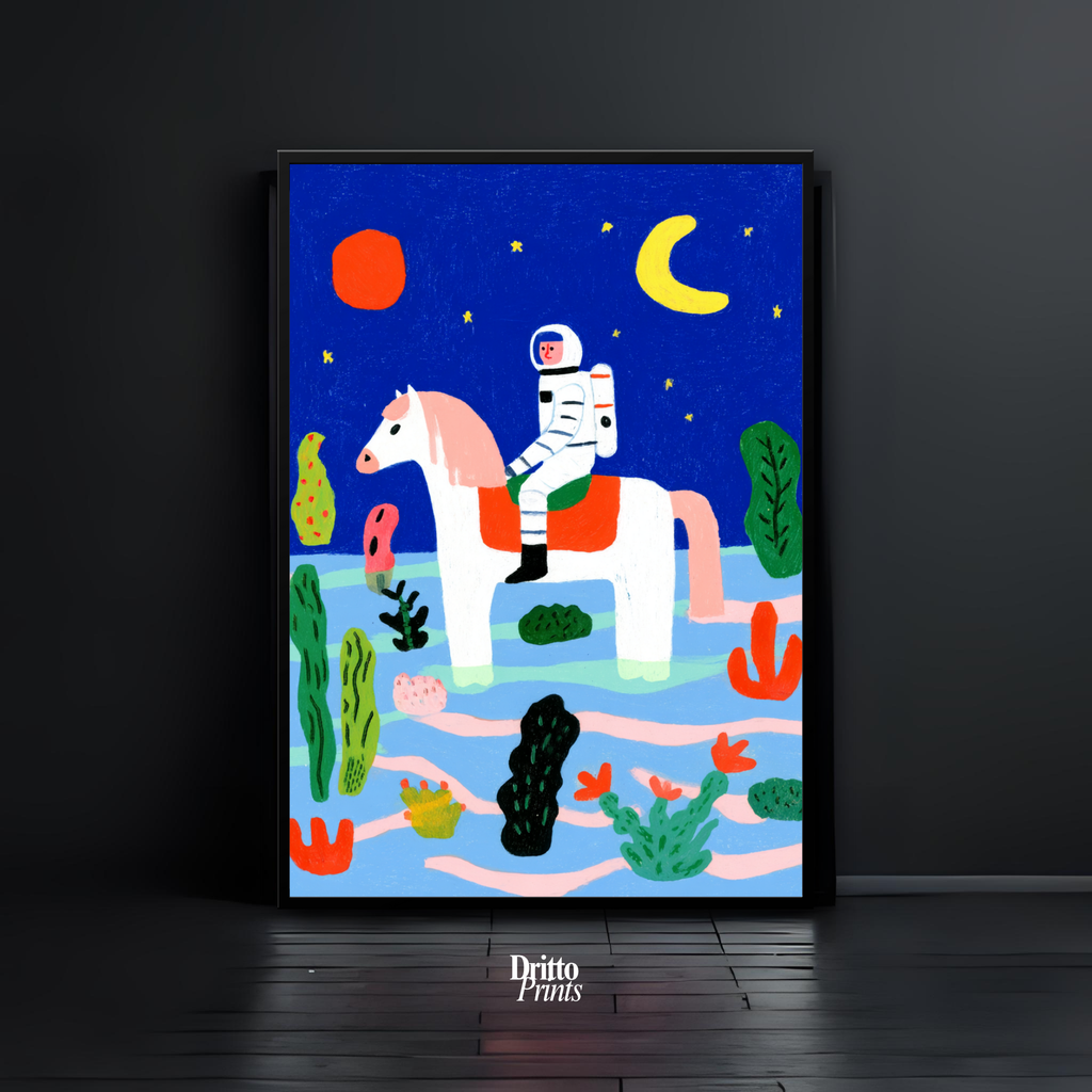 (FD42) Ghost Rider of the Midnight Tides – Framed Matte Paper Poster
