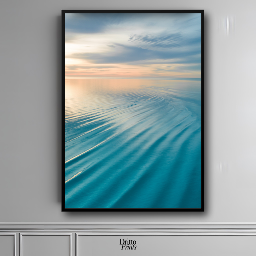 (FD16) Ocean in Pastel - Framed matte paper poster
