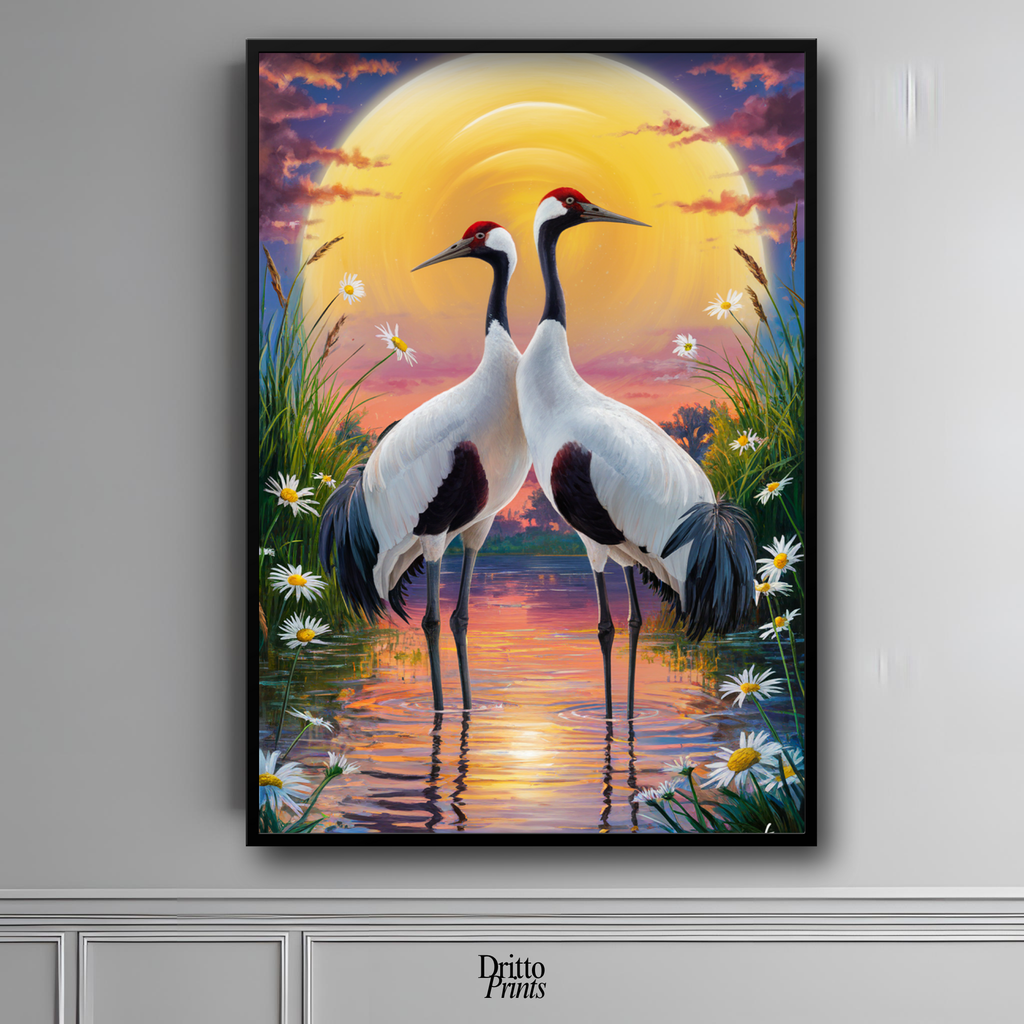 (FD18) Golden Companionship - Framed matte paper poster