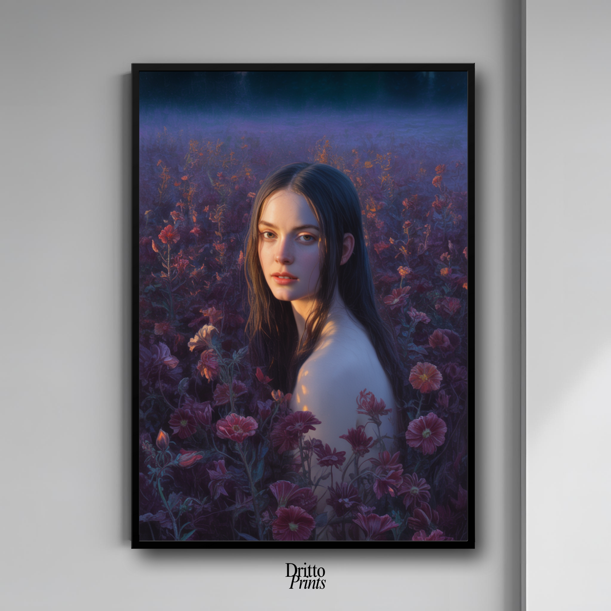 (FD21) Eclipsed in Bloom - Framed matte paper poster