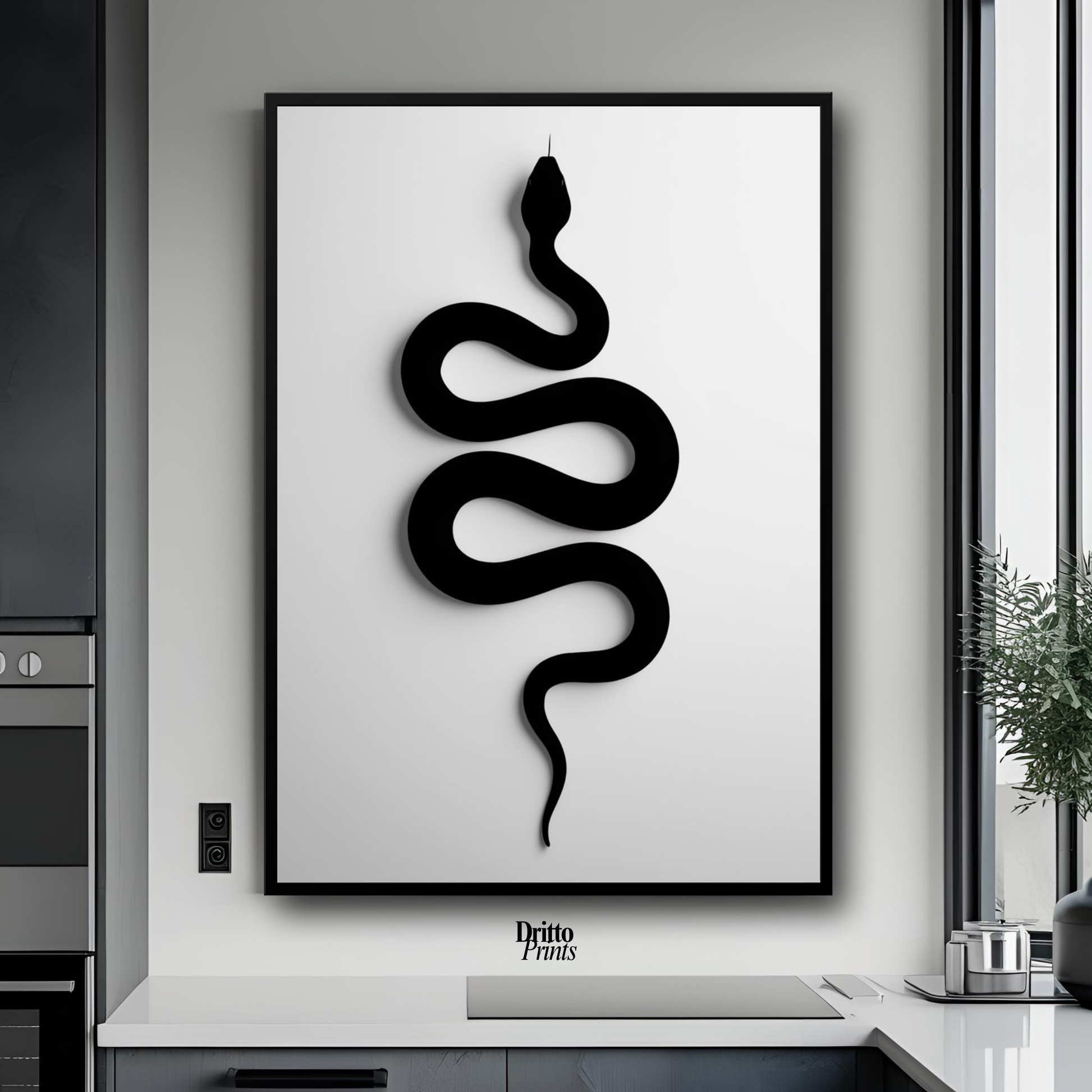 (FD34) Serpent Grace - Framed matte paper poster