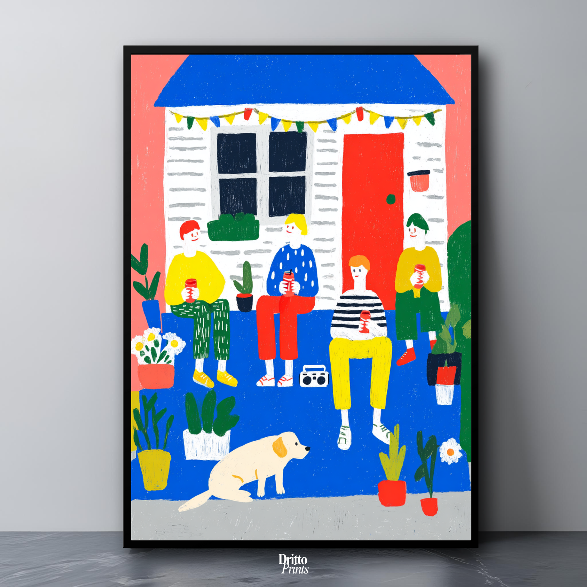(FD47) Summer Evenings 1984 - Framed matte paper poster