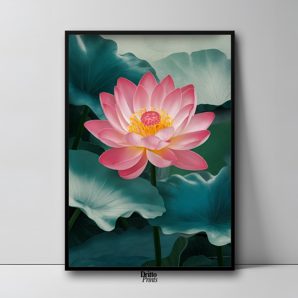 (FD30) Whispers of the Lotus - Framed matte paper poster