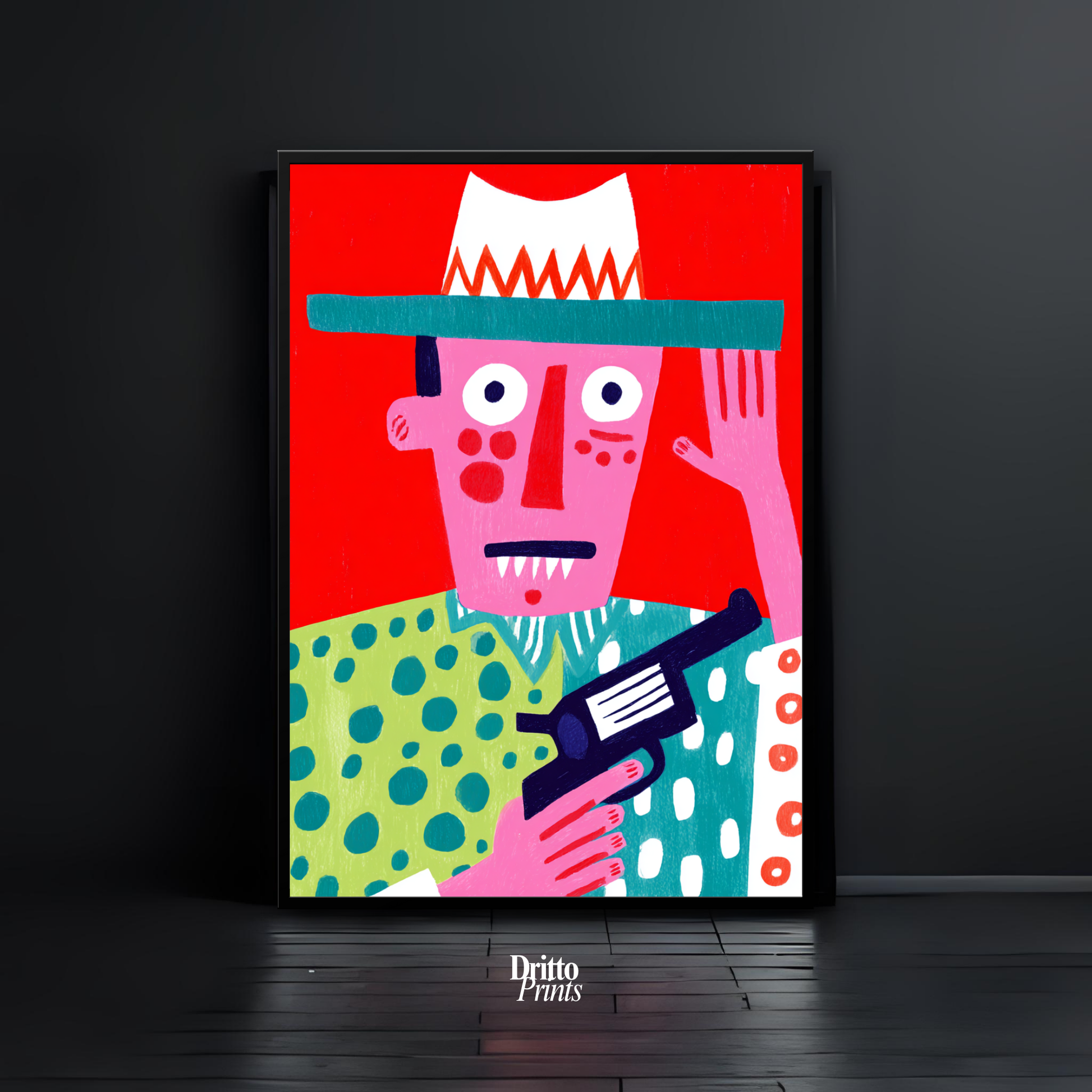 (FD43) Zombie Sheriff - Framed matte paper poster