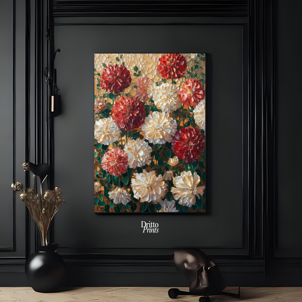 (CF2) Floral Symphony - Framed canvas