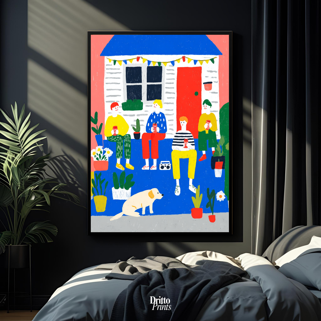 (FD47) Summer Evenings 1984 - Framed matte paper poster
