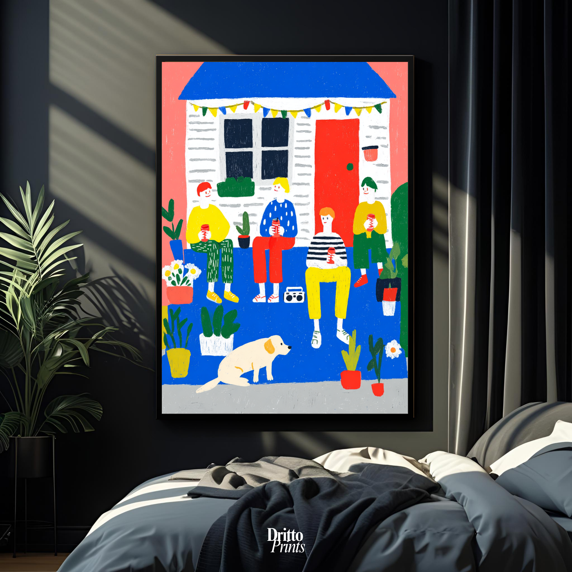 (FD47) Summer Evenings 1984 - Framed matte paper poster