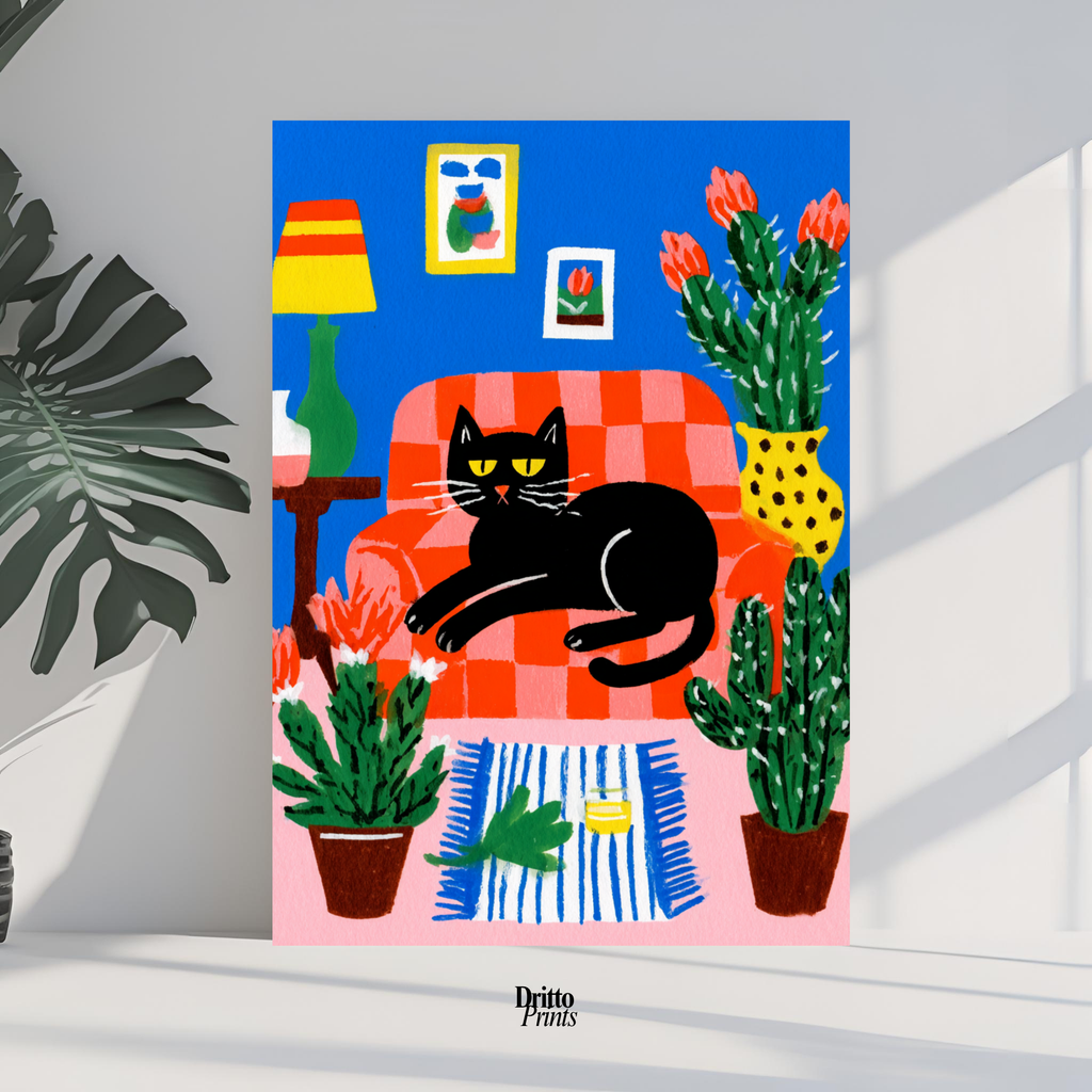 (PD32) Afternoon with the Cat - Poster