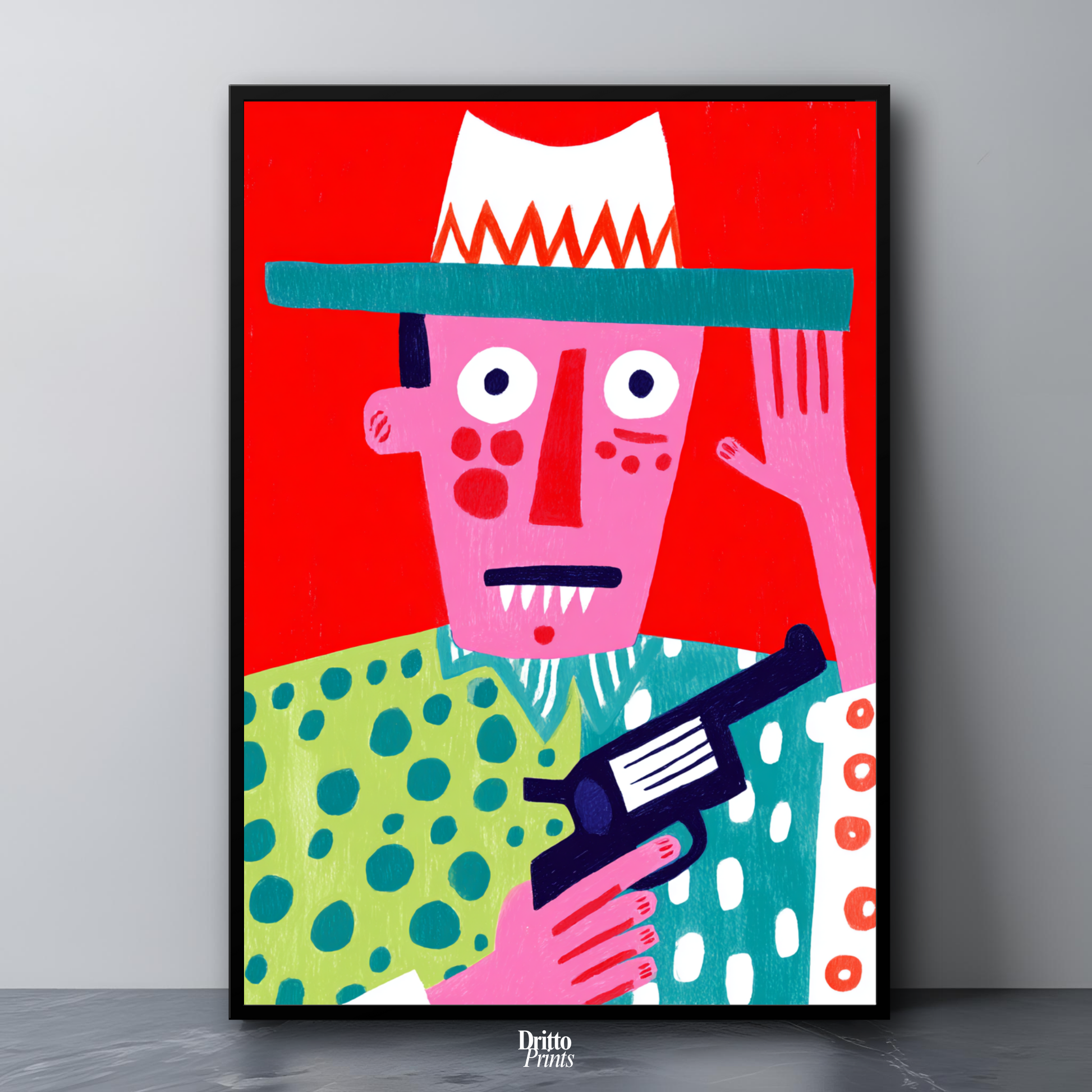 (FD43) Zombie Sheriff - Framed matte paper poster