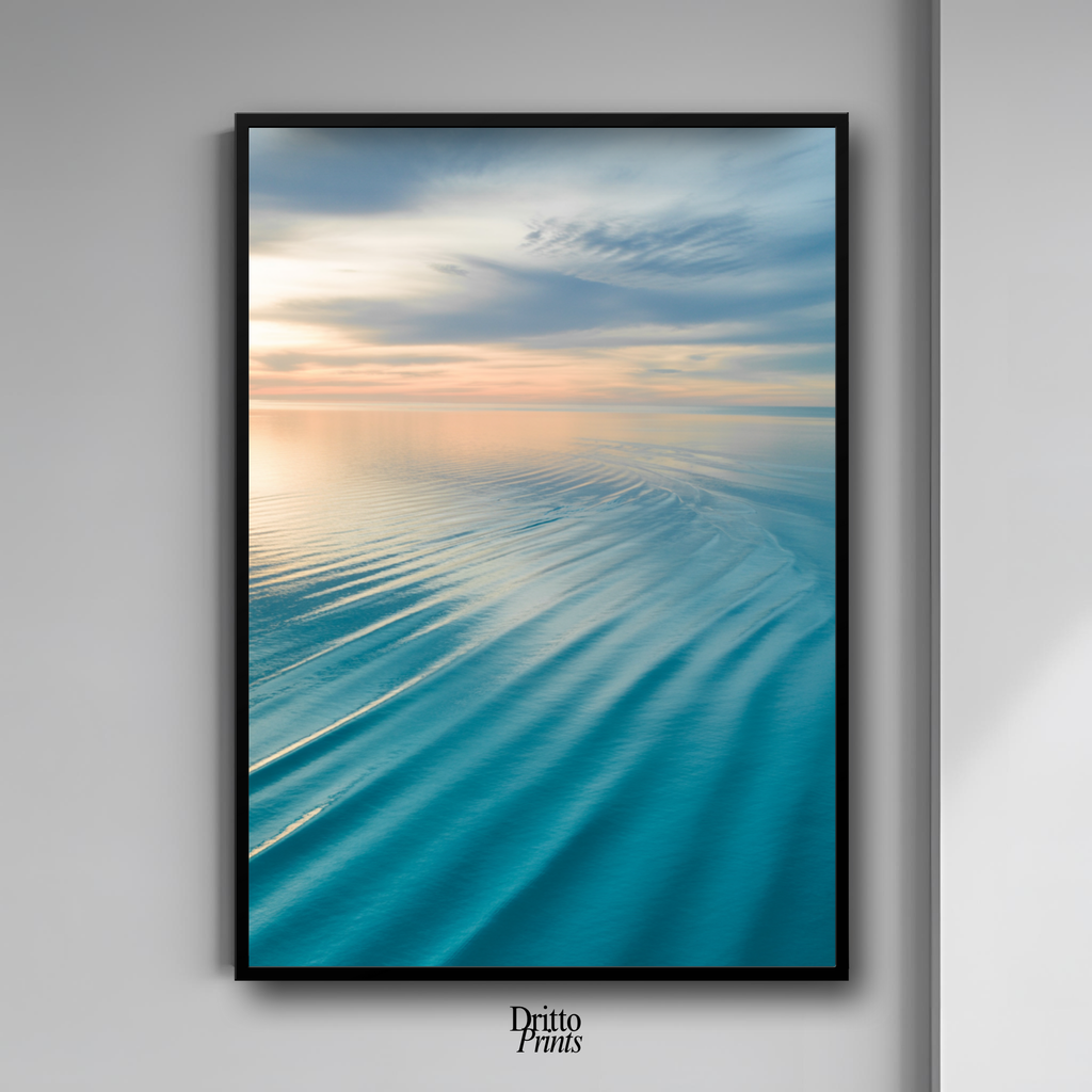 (FD16) Ocean in Pastel - Framed matte paper poster