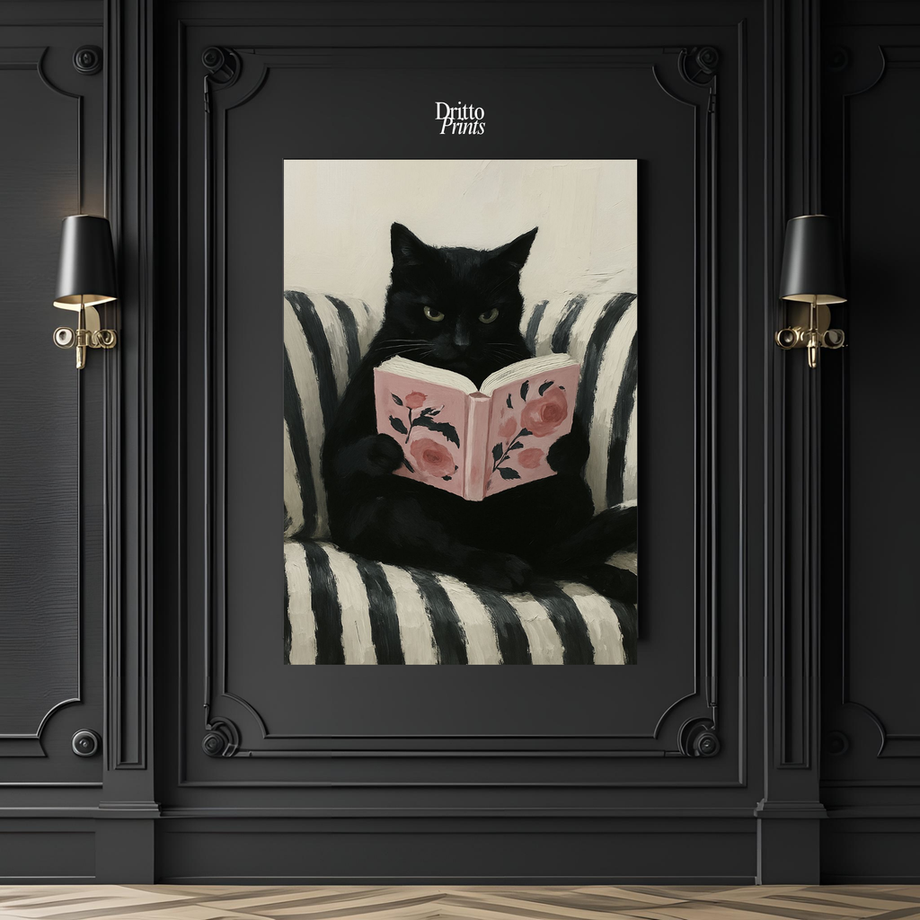 (PD4) The Cat Who Read in Stripes - Poster
