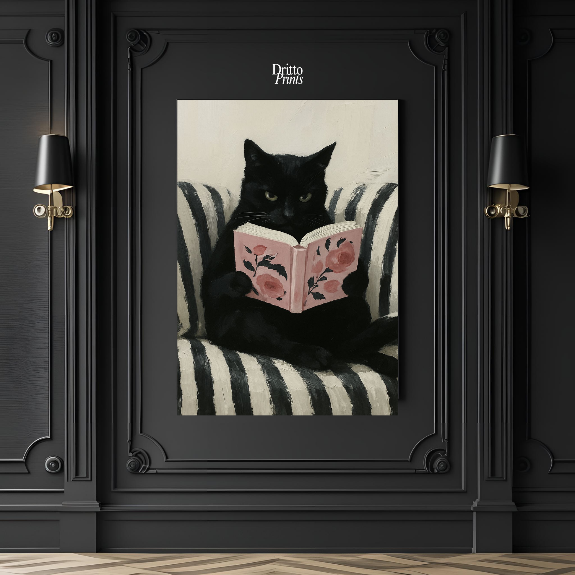 (PD4) The Cat Who Read in Stripes - Poster