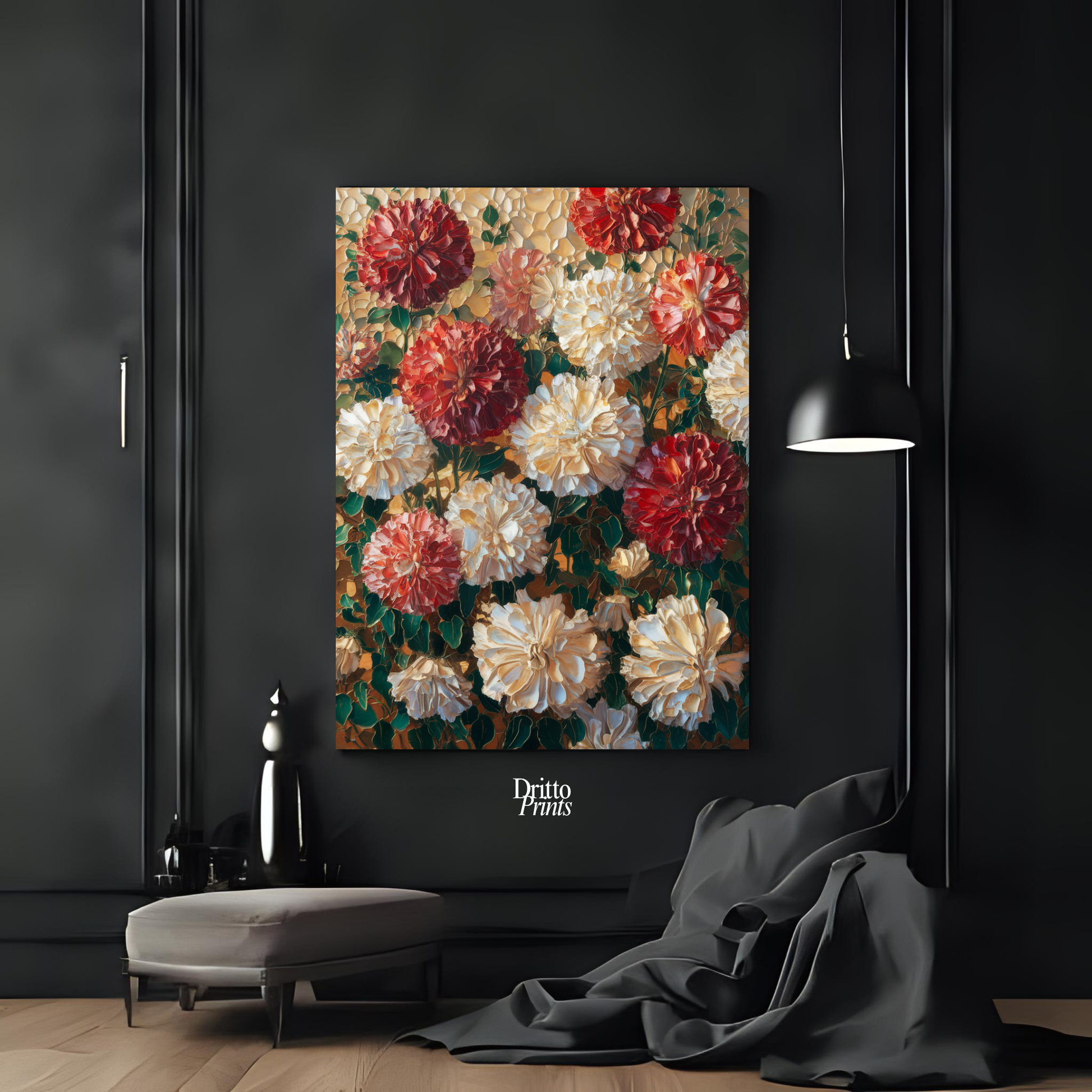 (CF2) Floral Symphony - Framed canvas
