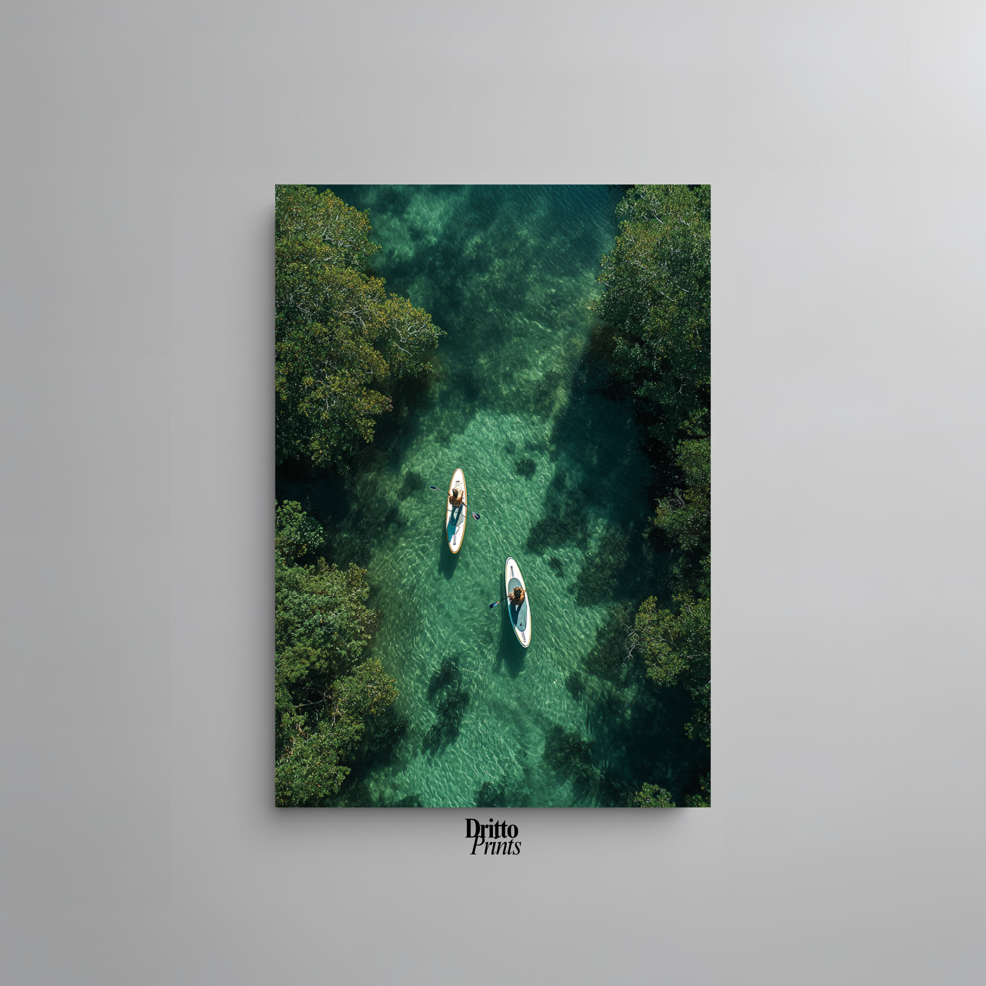 (PD25) Paddleboard Serenity – Florida from Above Poster