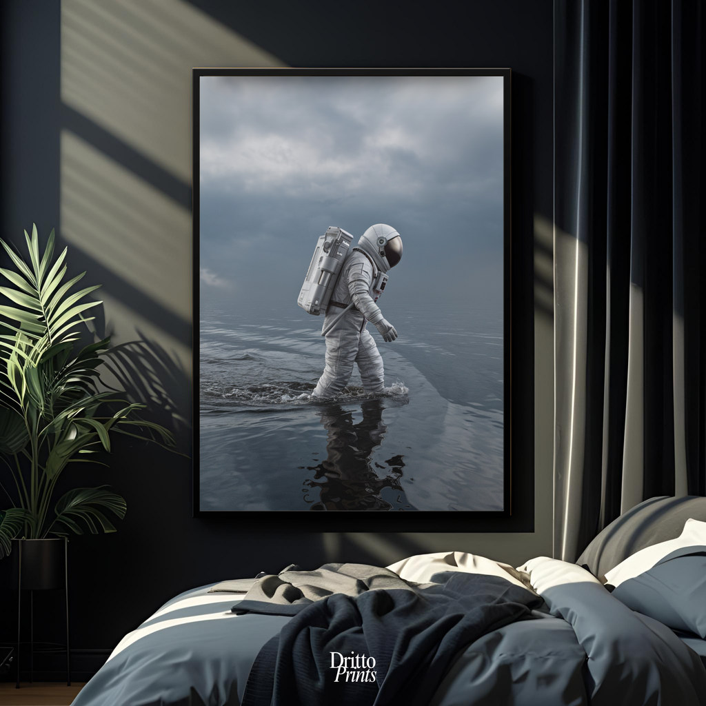 (FD25) Astronaut in Echo - Framed matte paper poster