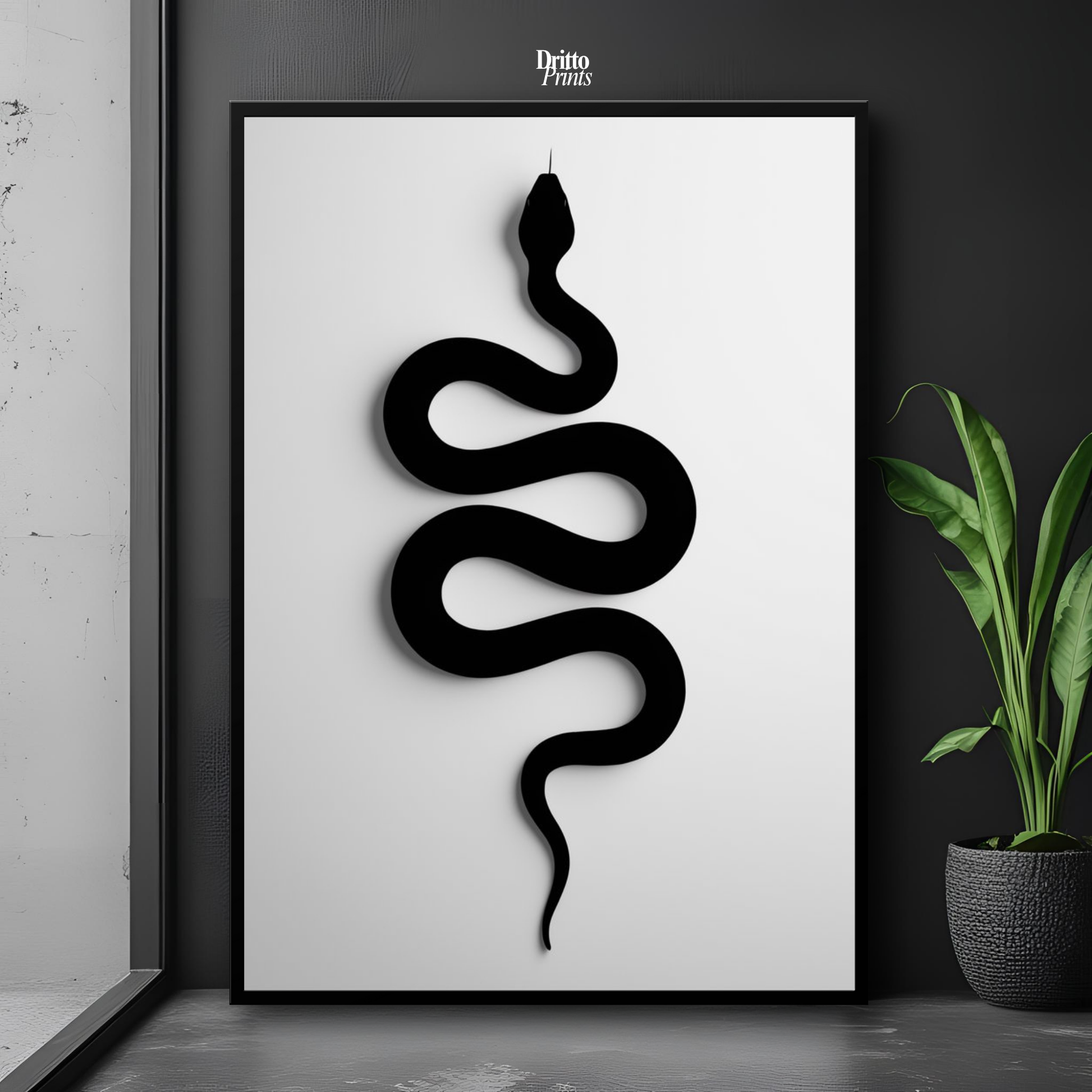 (FD34) Serpent Grace - Framed matte paper poster