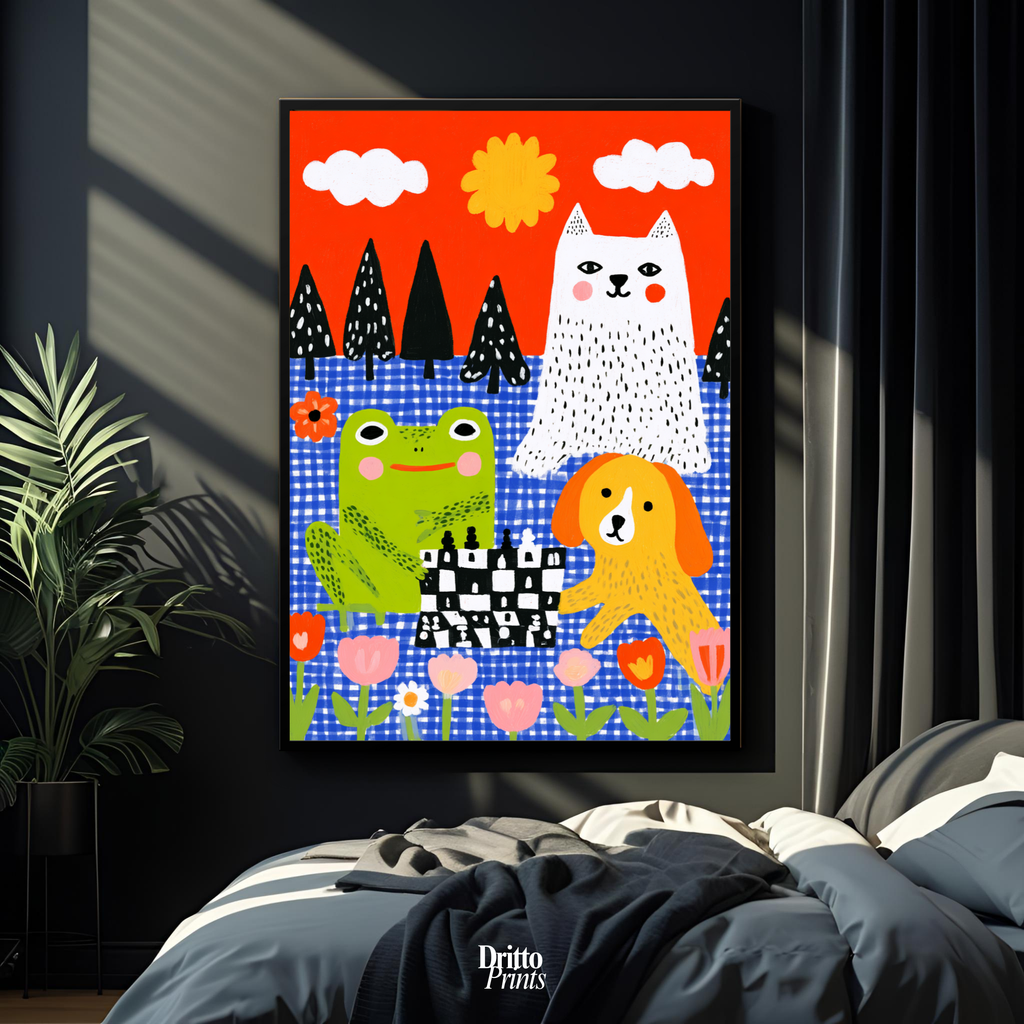 (FD49) The Game Night Trio – Framed matte paper poster