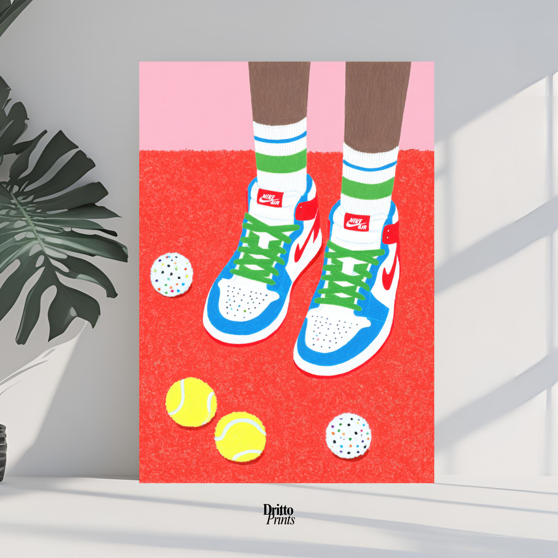 (PD31) Mocha Court Balls Poster