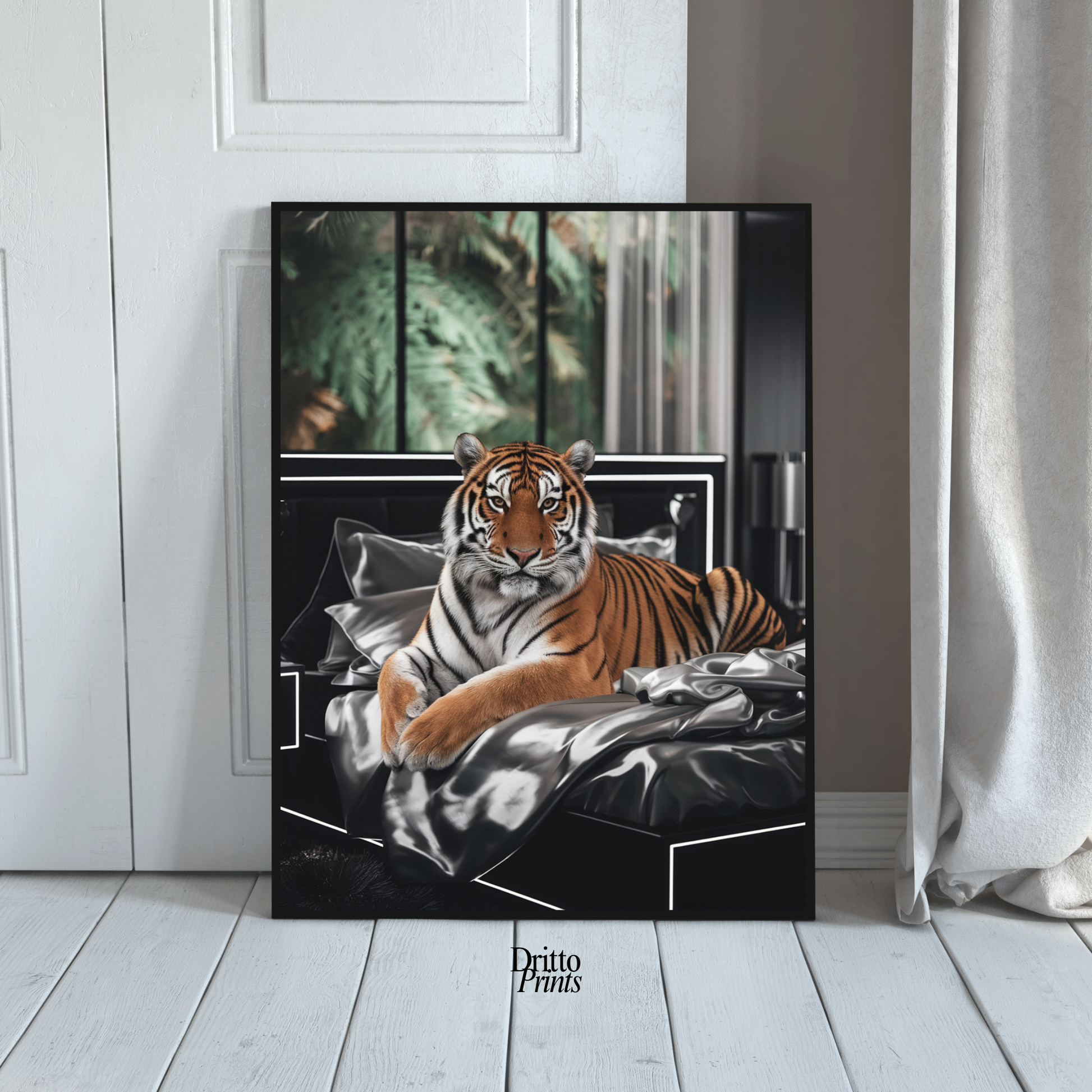 (FD3) A Majestic Tiger Luxe - Framed matte paper poster