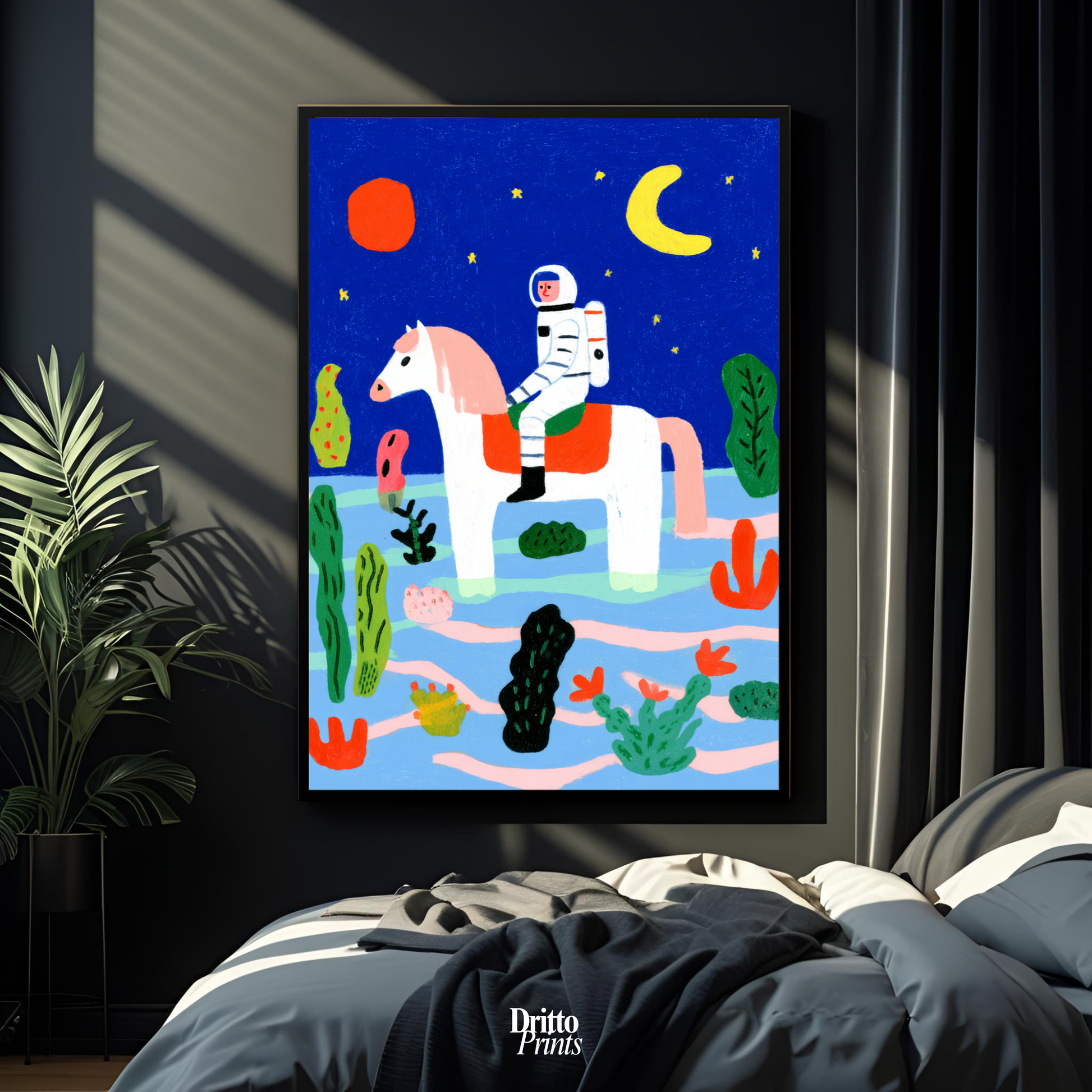 (FD42) Ghost Rider of the Midnight Tides – Framed Matte Paper Poster