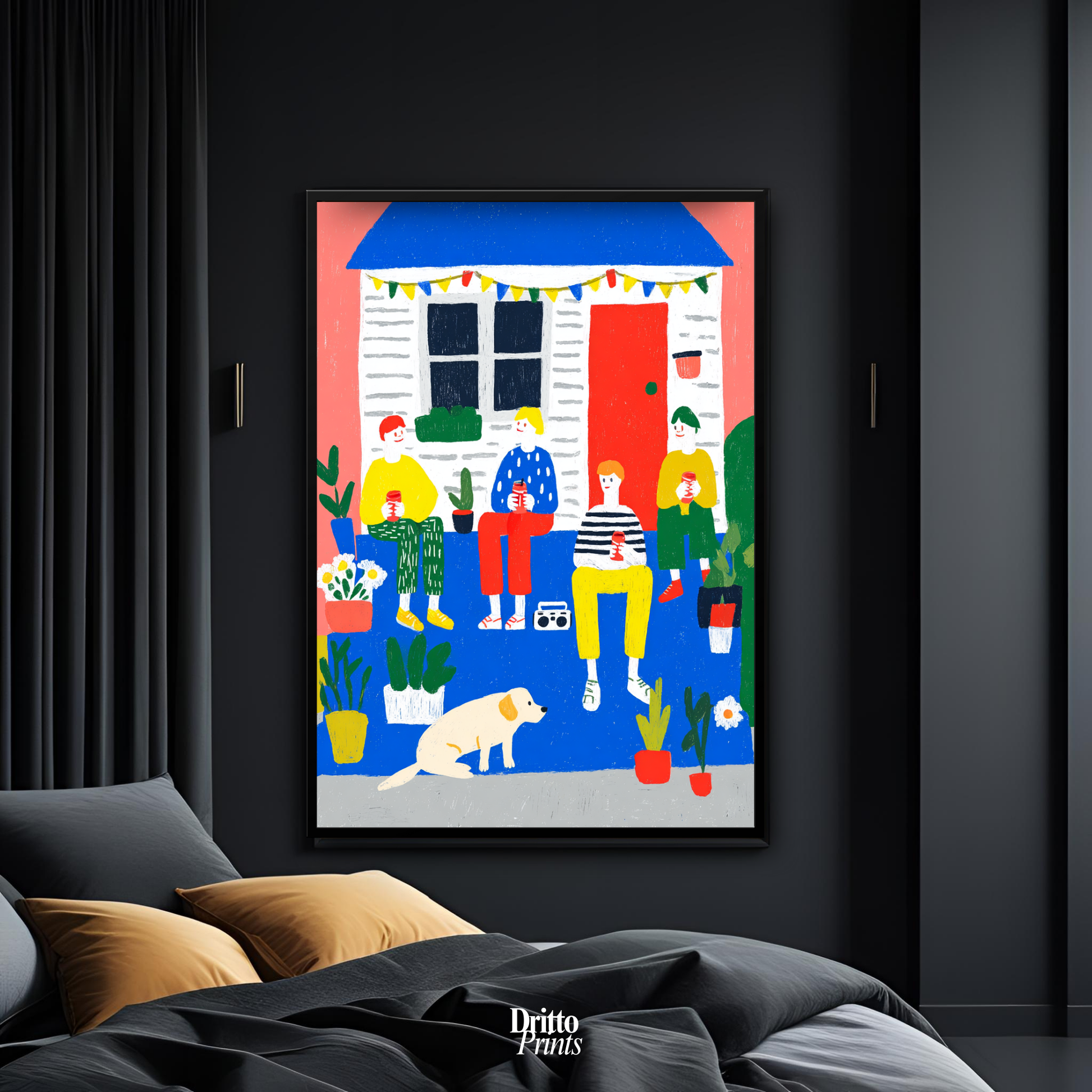 (FD47) Summer Evenings 1984 - Framed matte paper poster