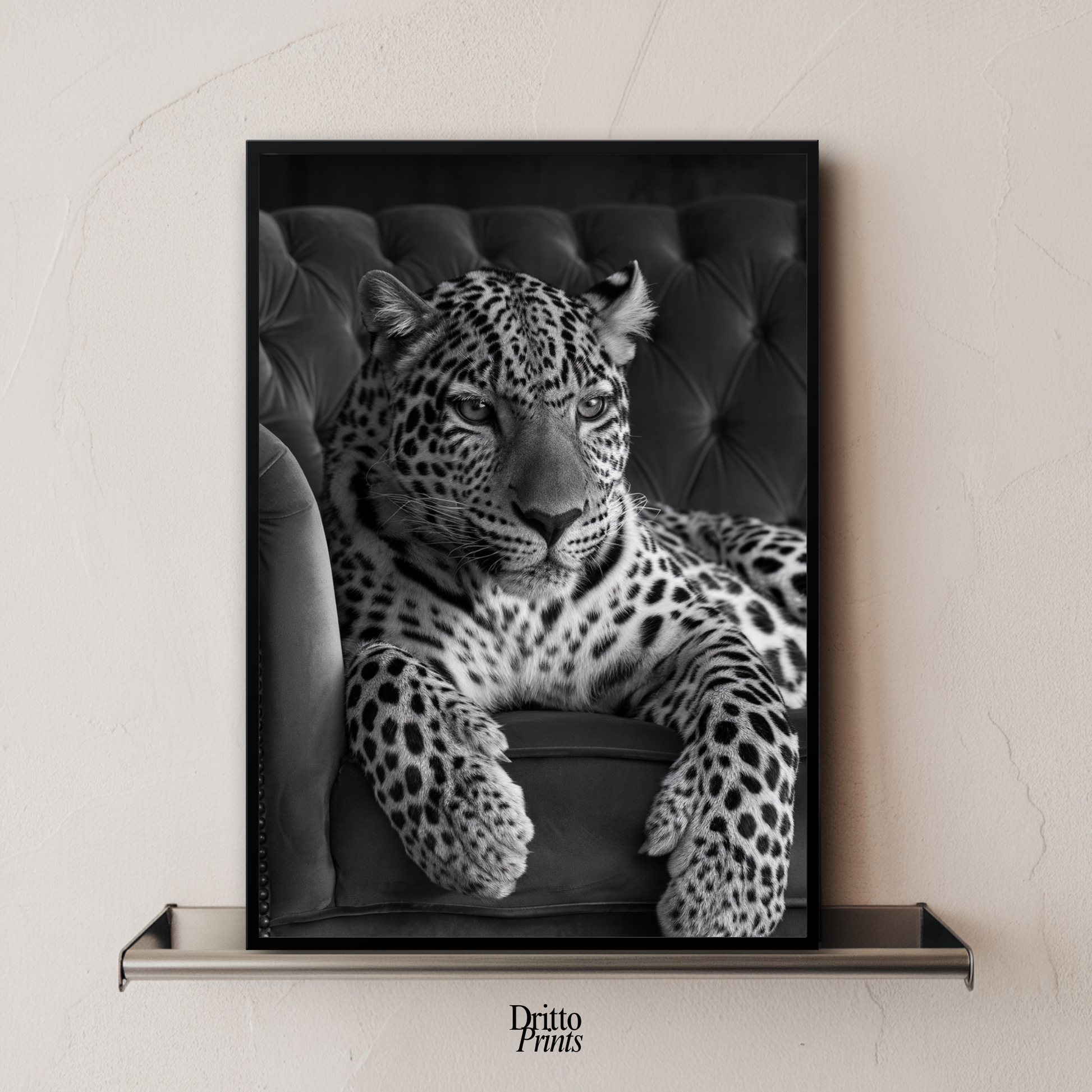 (FD8) The Silent Leopard - Framed matte paper poster