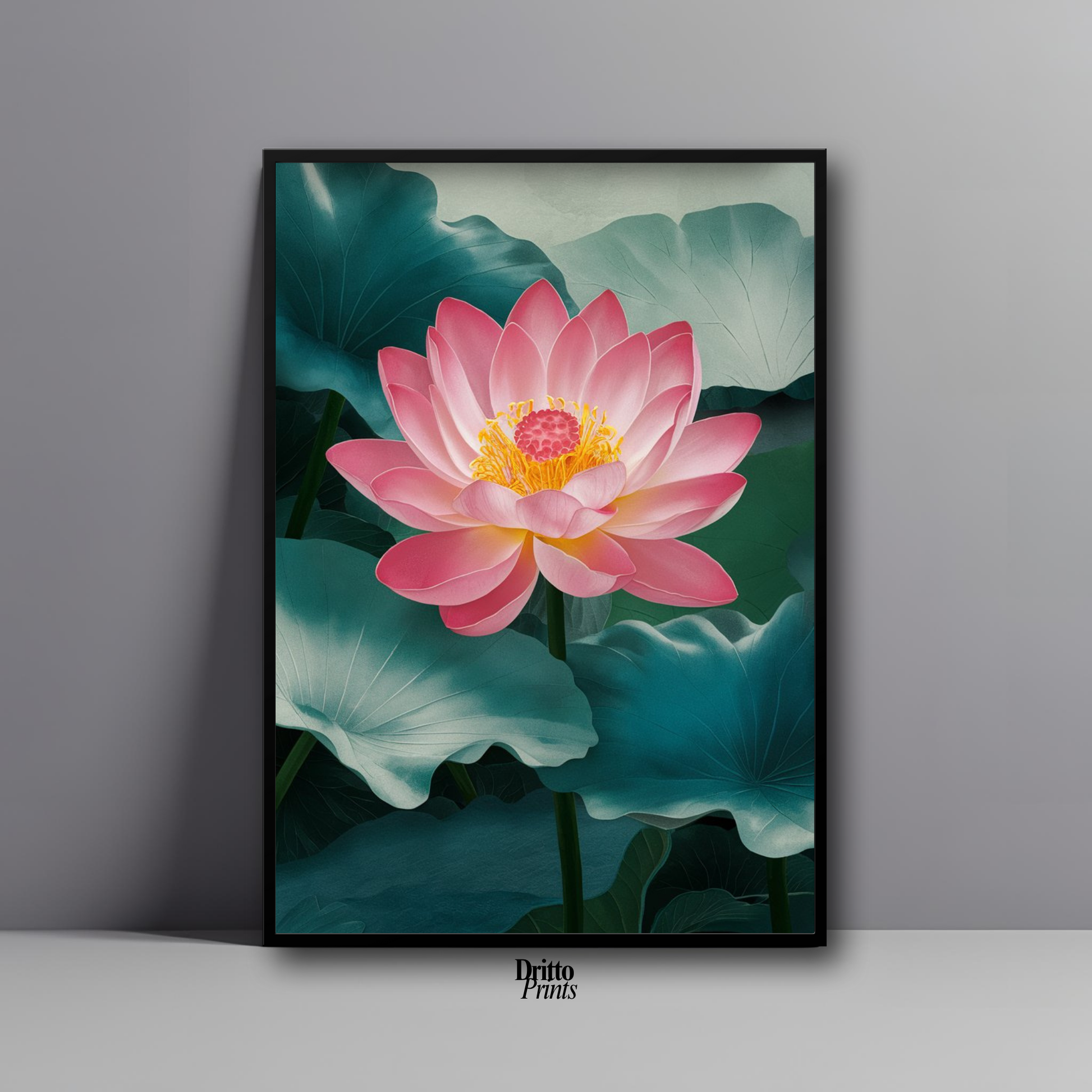(FD30) Whispers of the Lotus - Framed matte paper poster