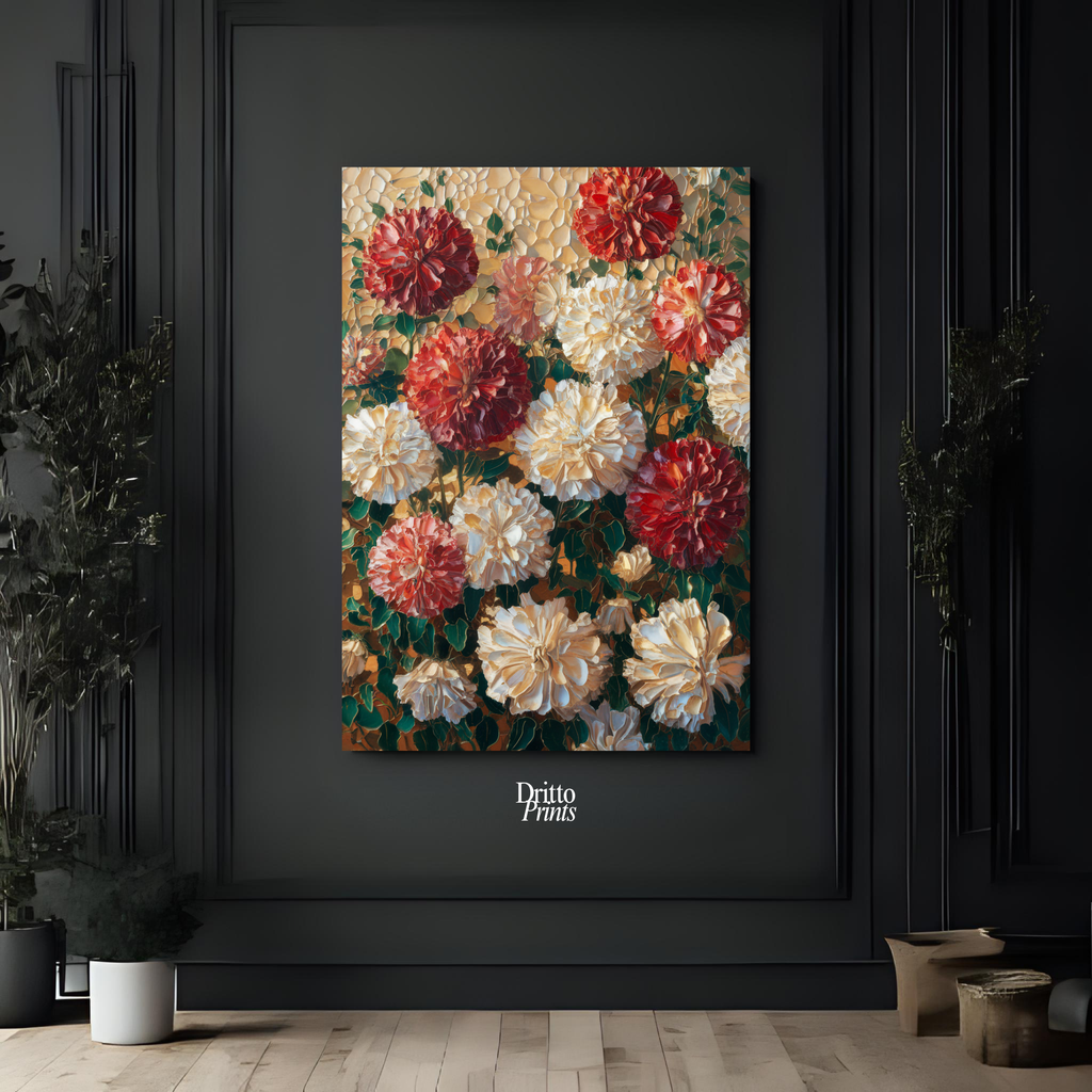 (CF2) Floral Symphony - Framed canvas