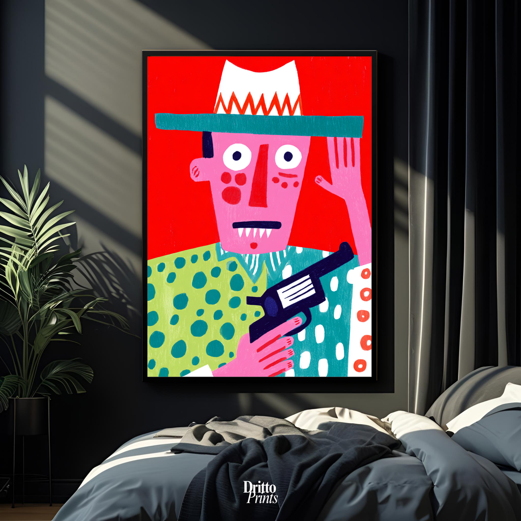 (FD43) Zombie Sheriff - Framed matte paper poster
