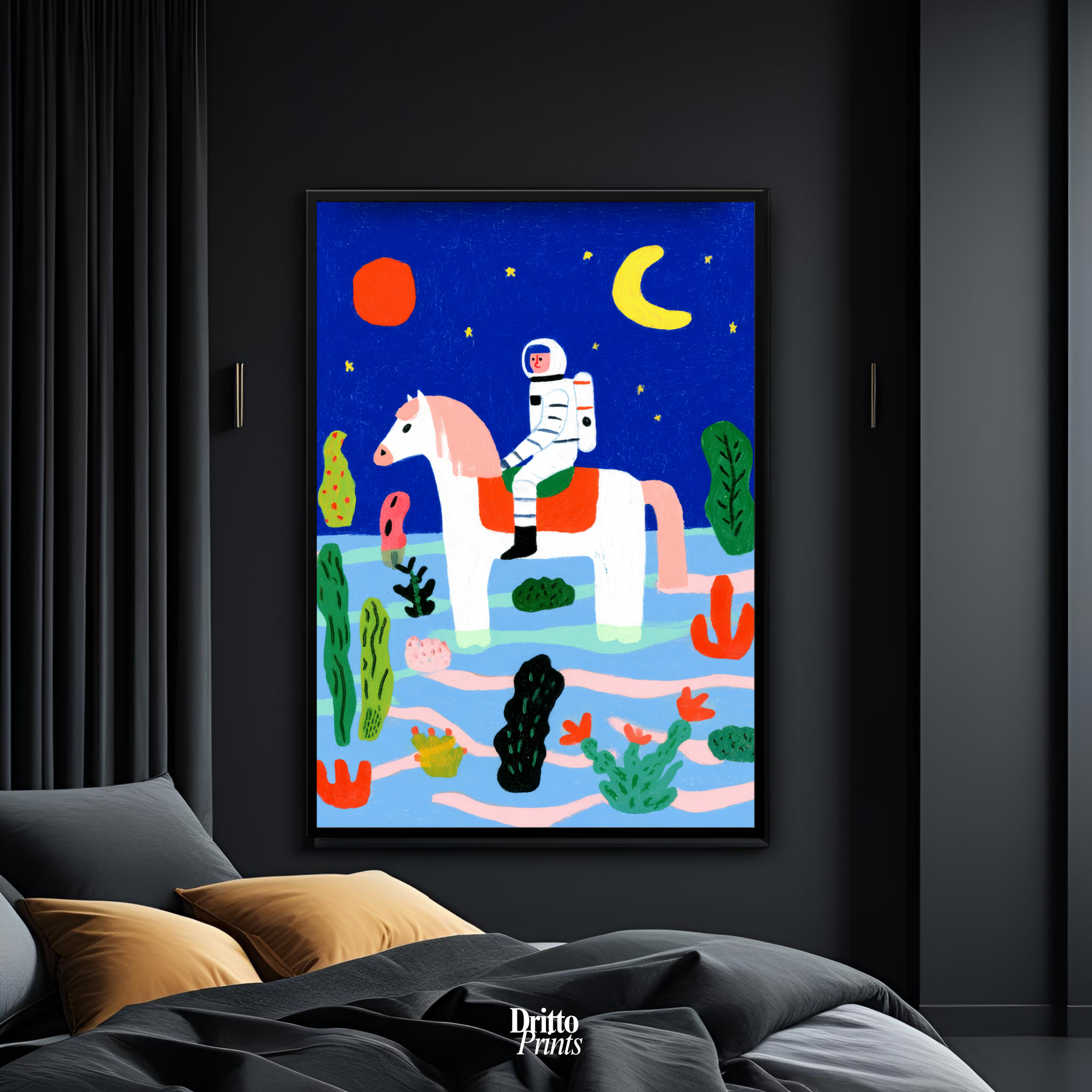 (FD42) Ghost Rider of the Midnight Tides – Framed Matte Paper Poster