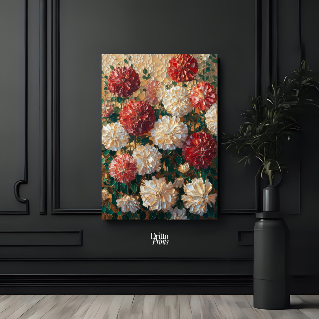 (CF2) Floral Symphony - Framed canvas