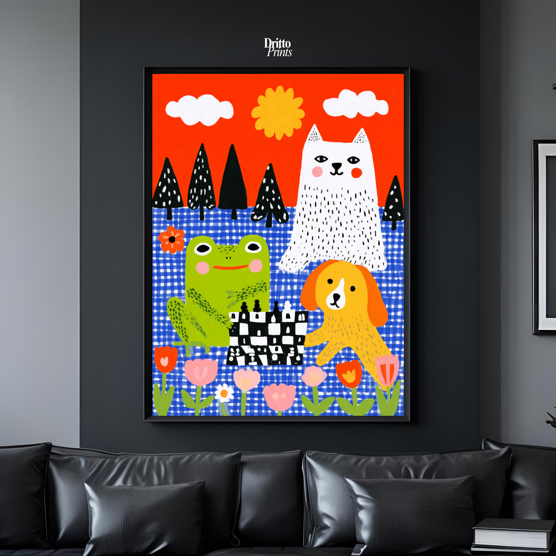 (FD49) The Game Night Trio – Framed matte paper poster