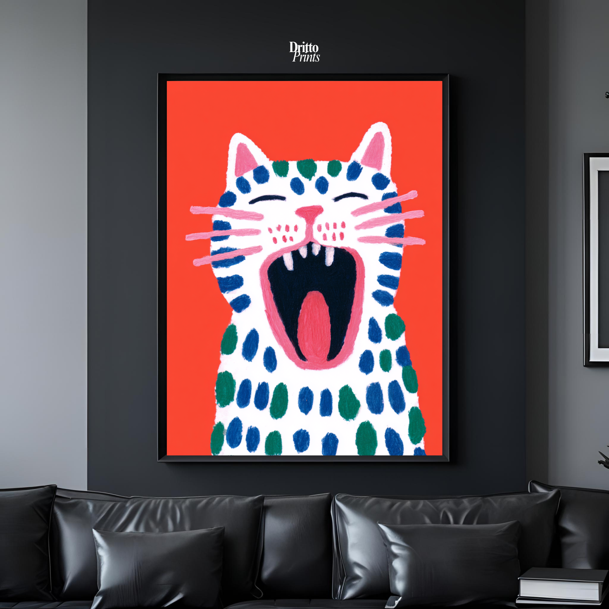 (FD48) The Screaming Paws - Framed matte paper poster