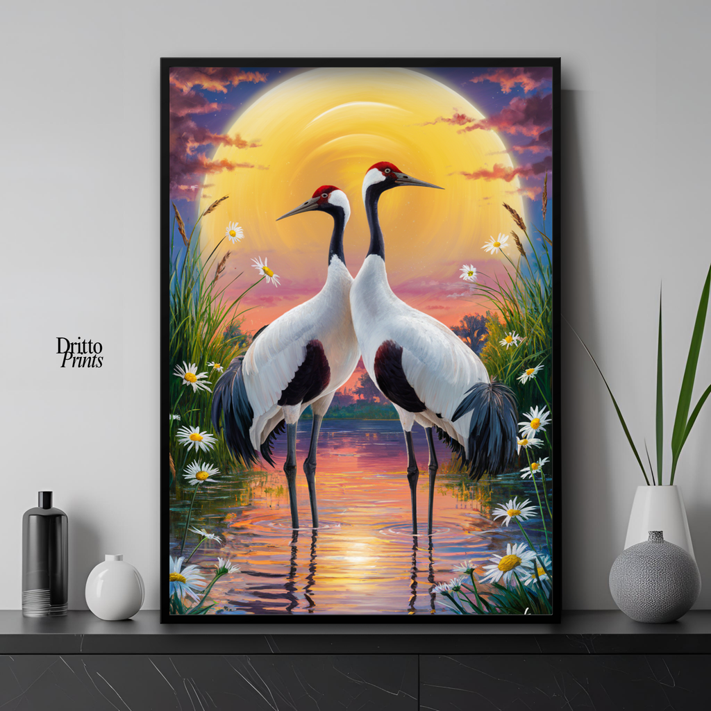 (FD18) Golden Companionship - Framed matte paper poster