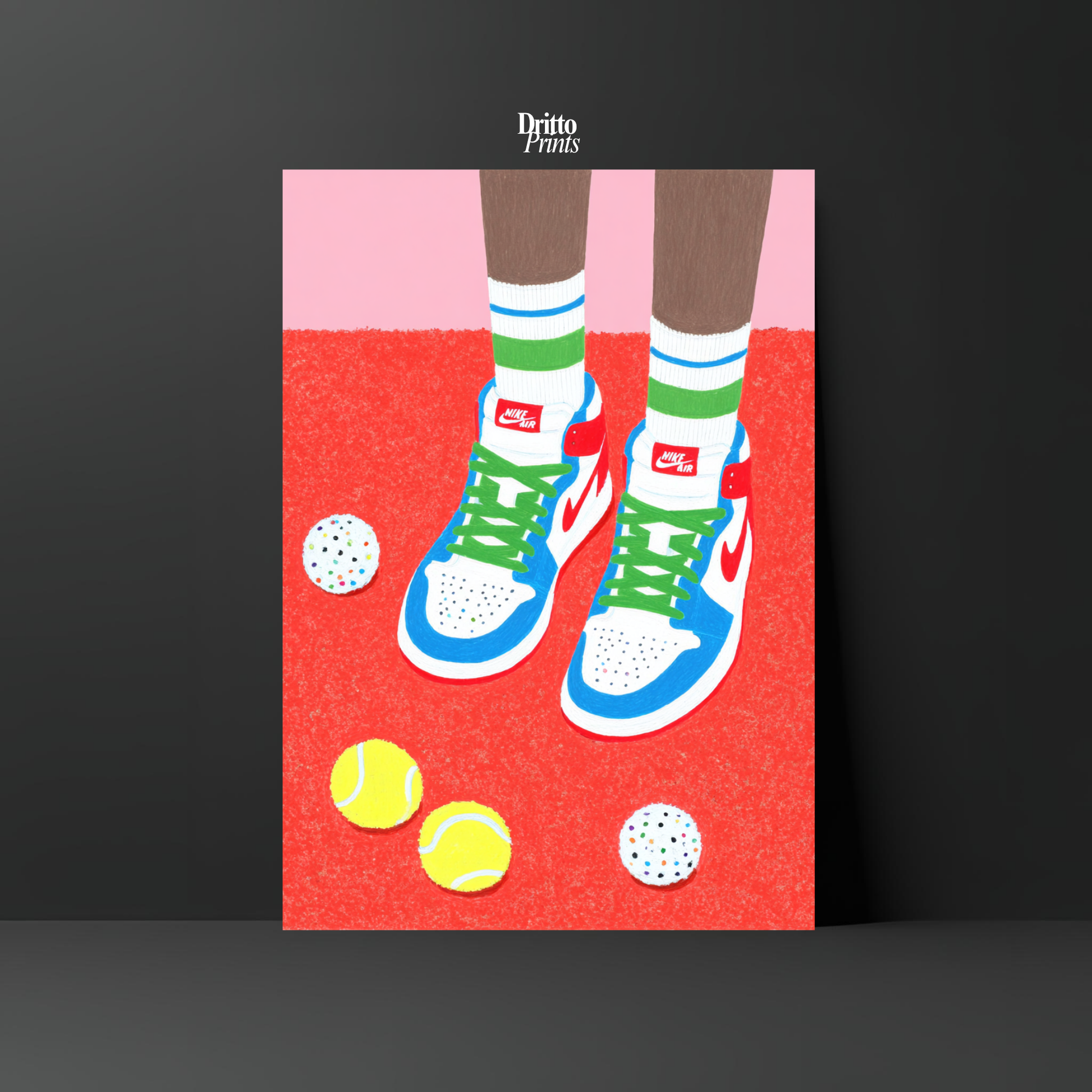 (PD31) Mocha Court Balls Poster