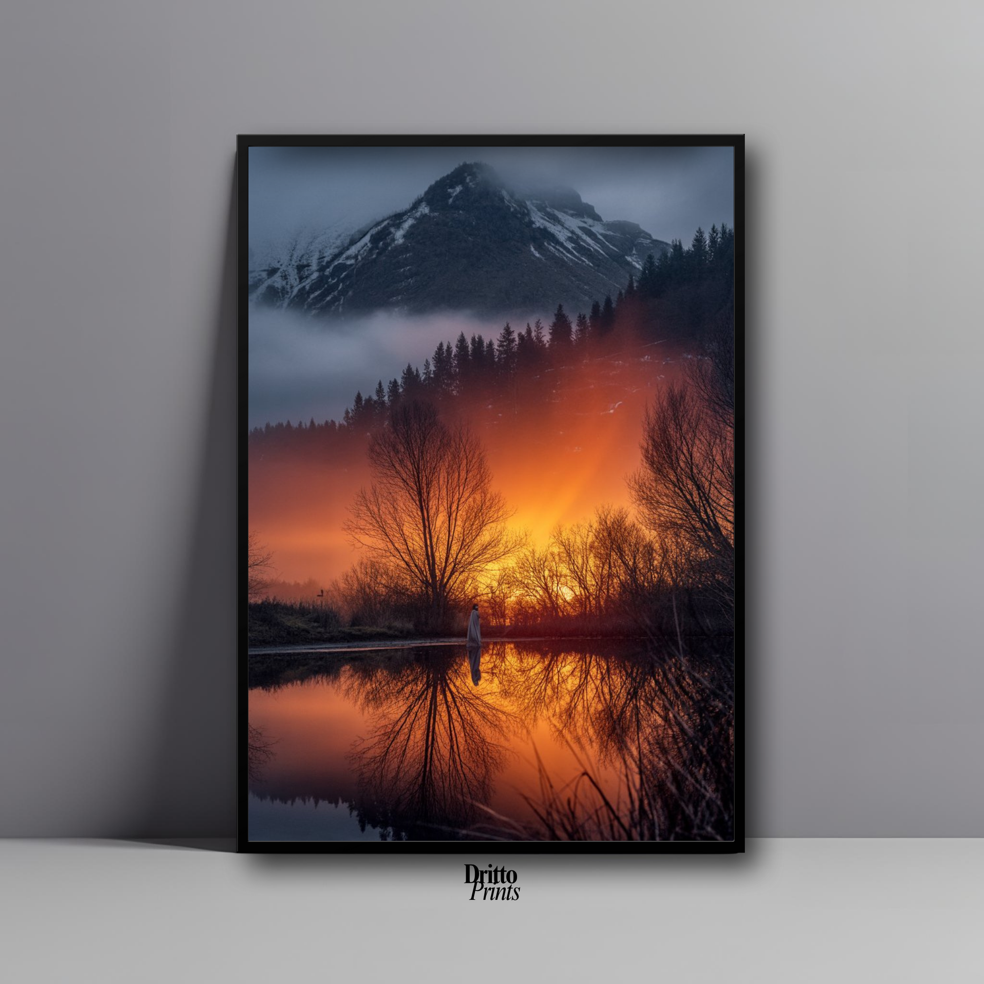(FD29) When the Lake Remembered - Framed matte paper poster