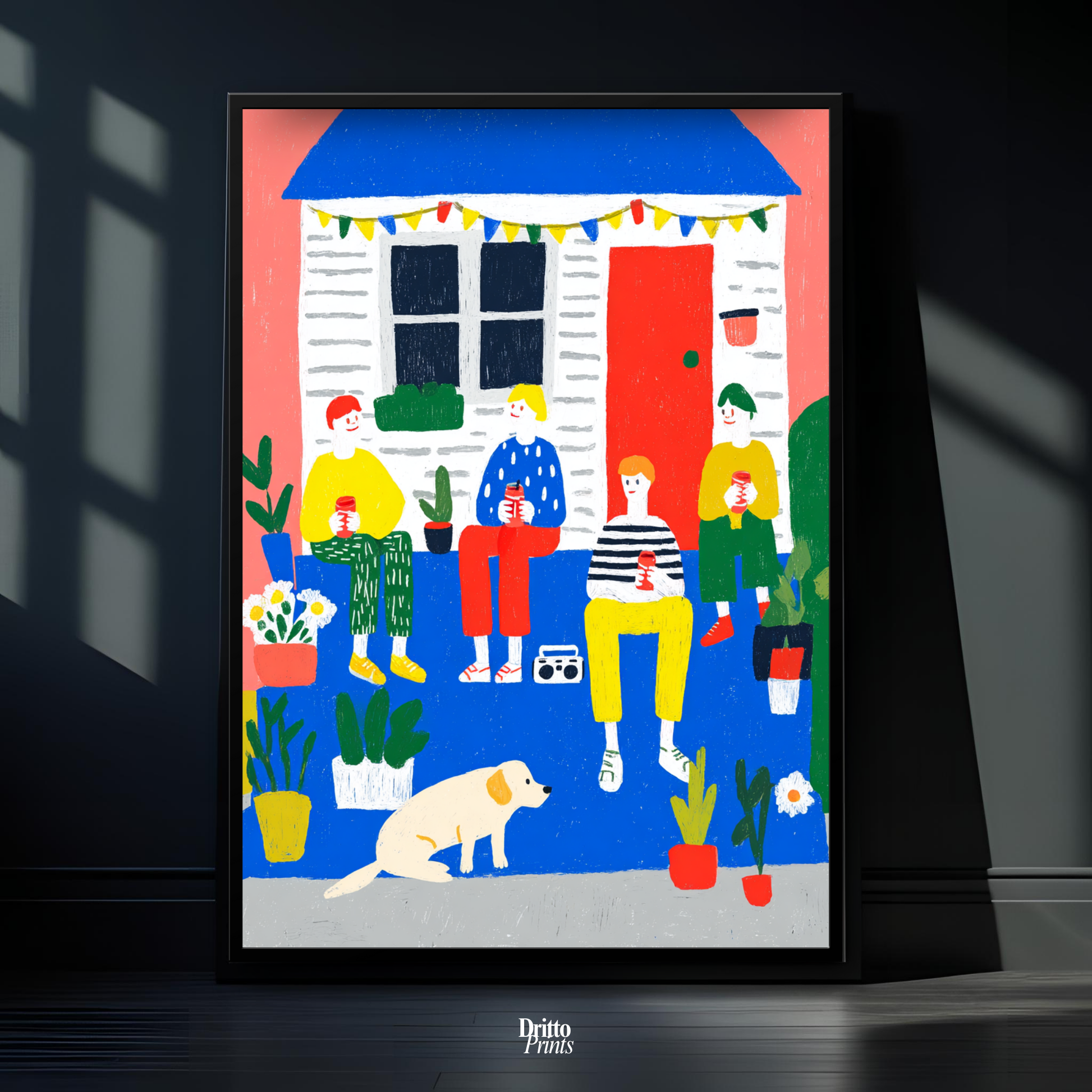 (FD47) Summer Evenings 1984 - Framed matte paper poster