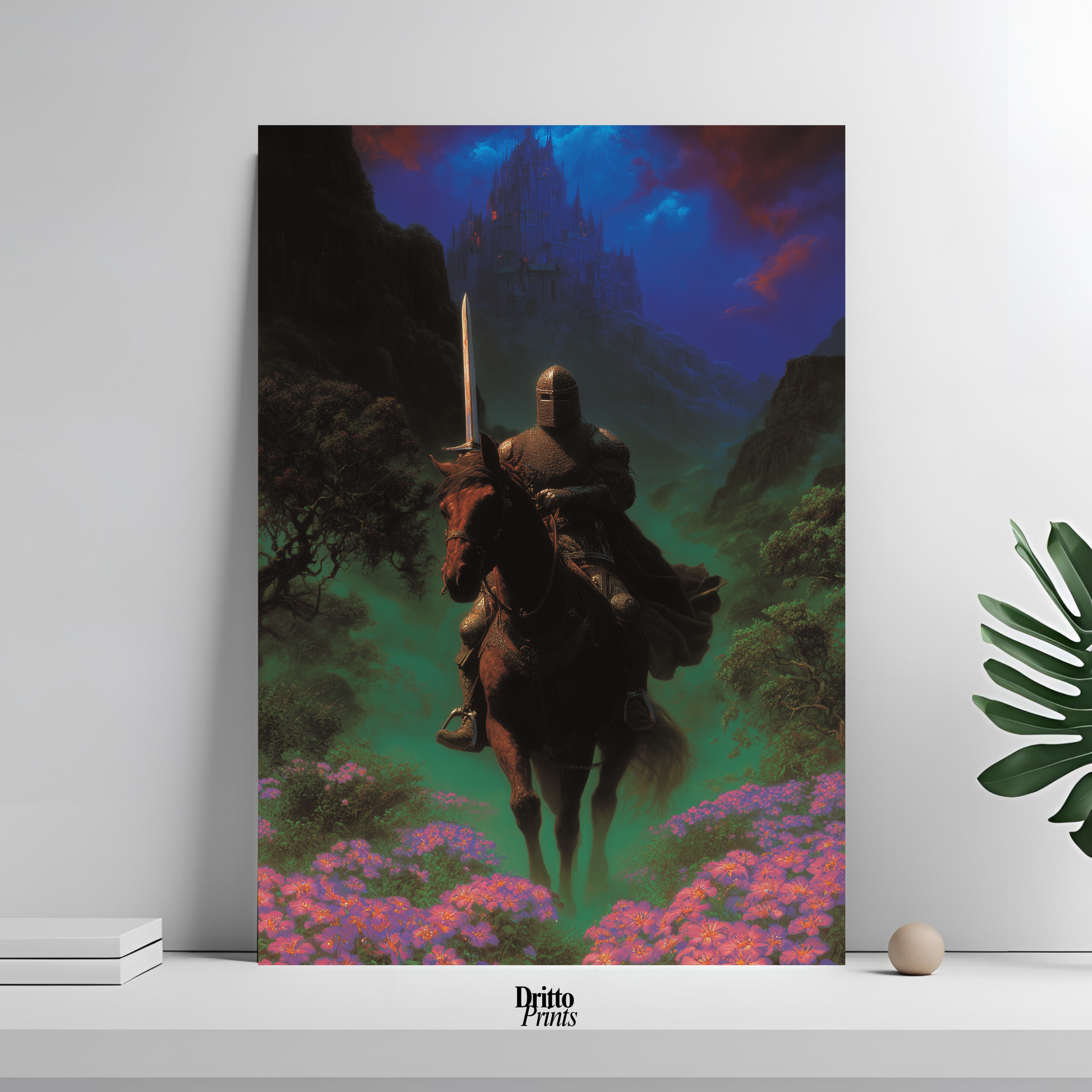 (PD24) Moonlit Bloom: The Knight Among Violets - Poster