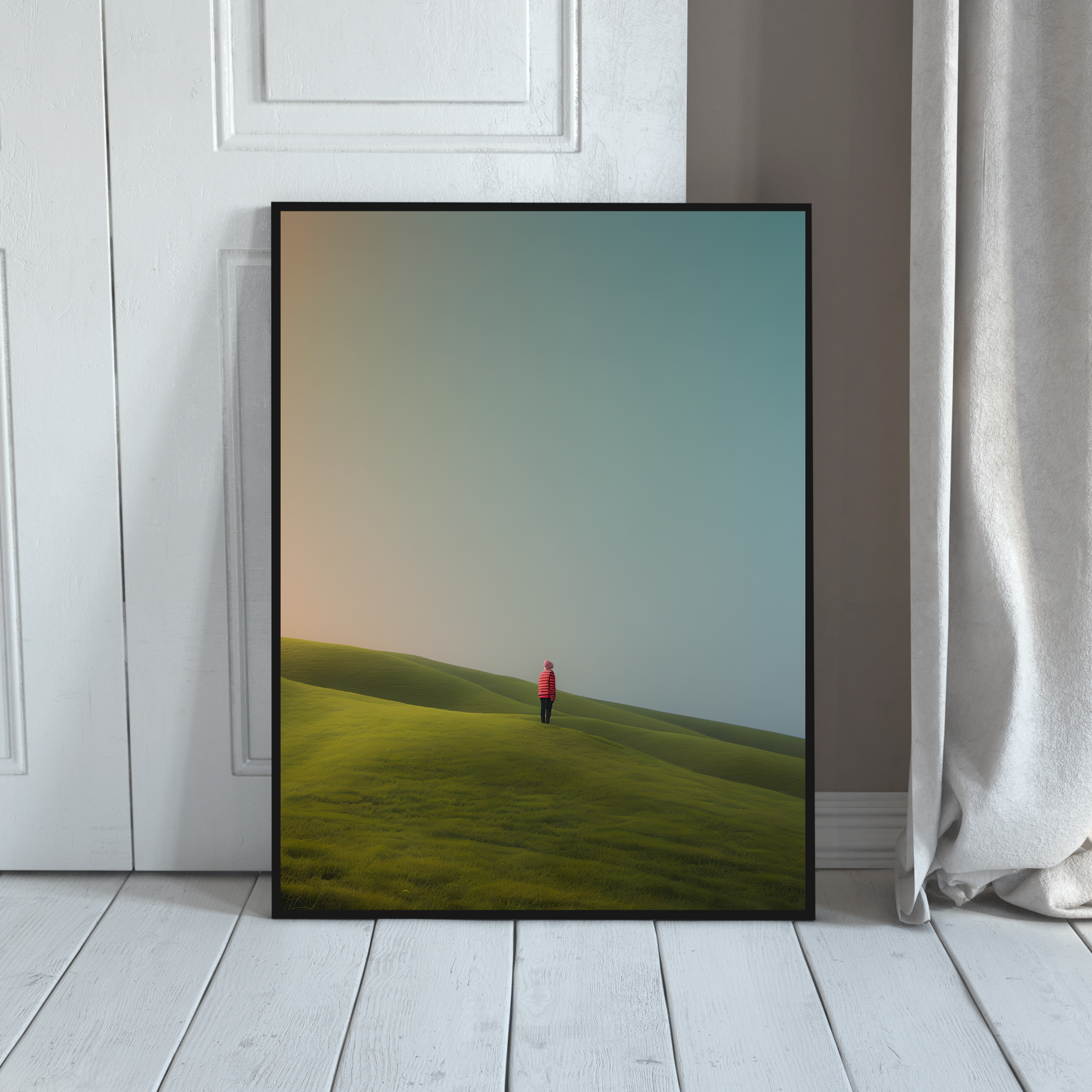 (FD2) - Alone with the Sky - Framed matte paper poster