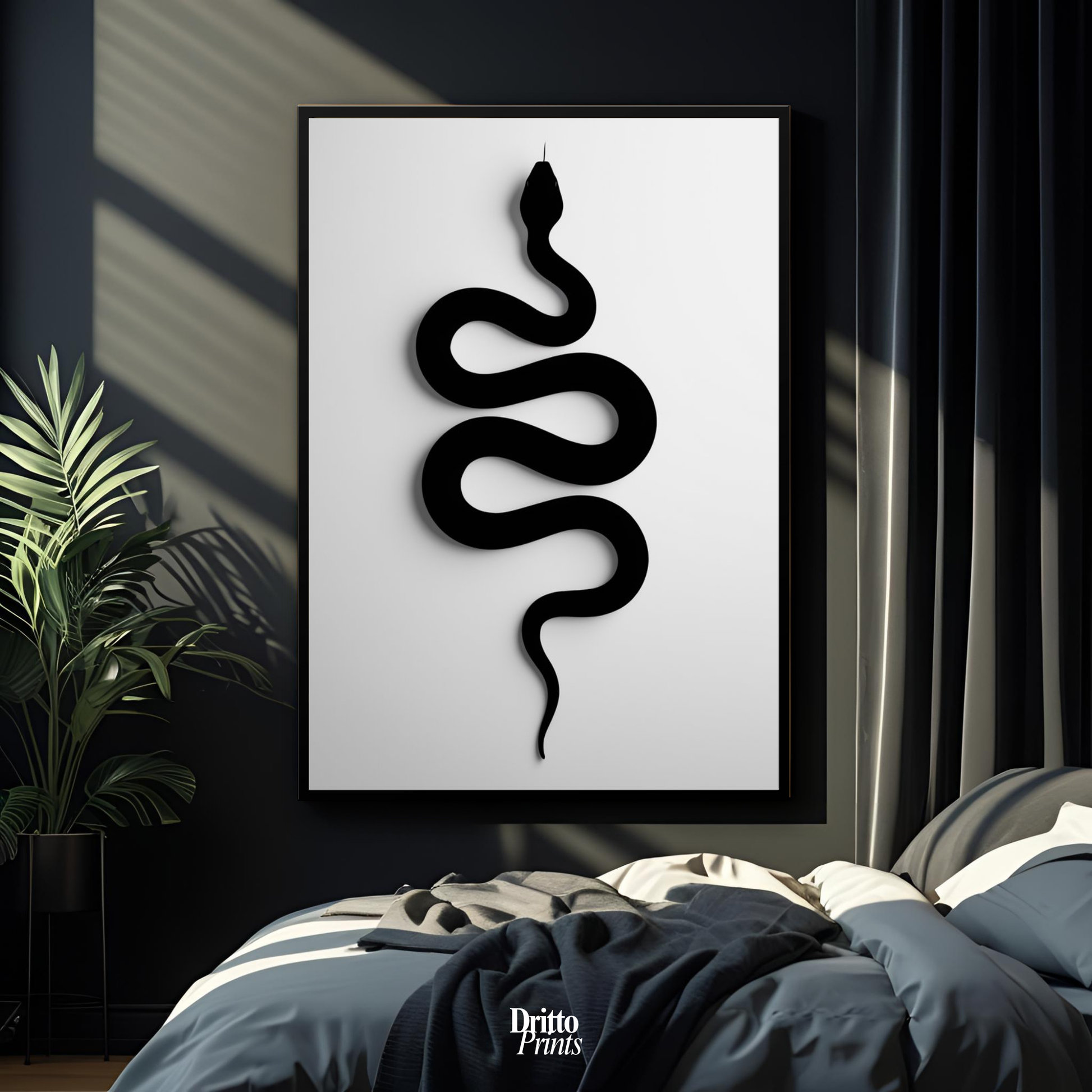 (FD34) Serpent Grace - Framed matte paper poster