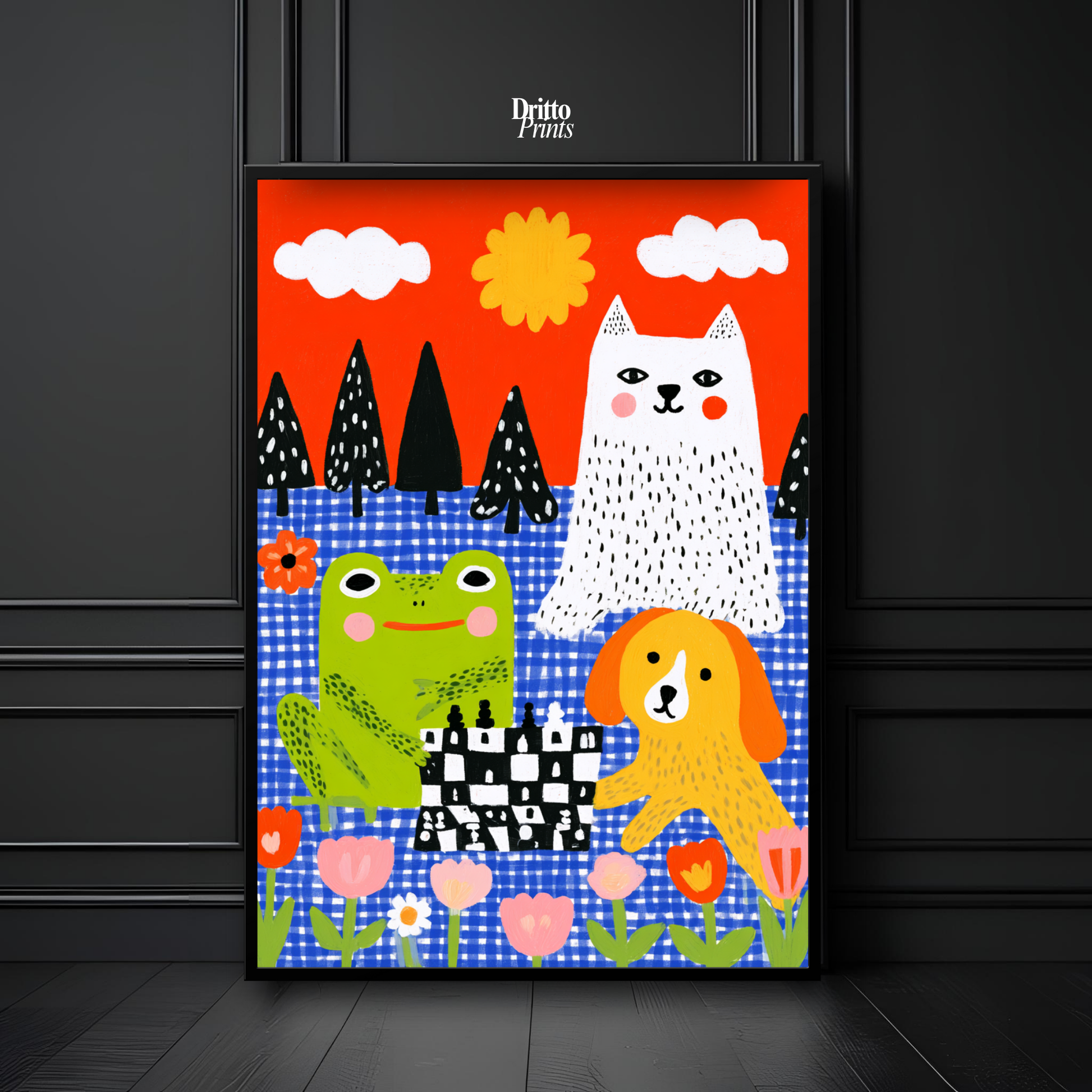 (FD49) The Game Night Trio – Framed matte paper poster