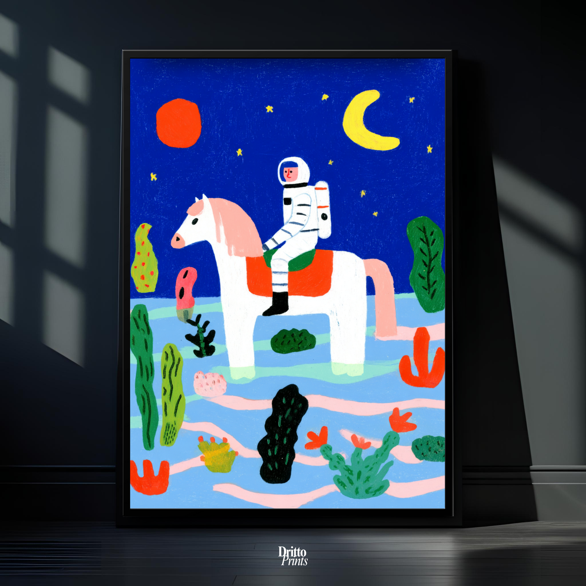 (FD42) Ghost Rider of the Midnight Tides – Framed Matte Paper Poster