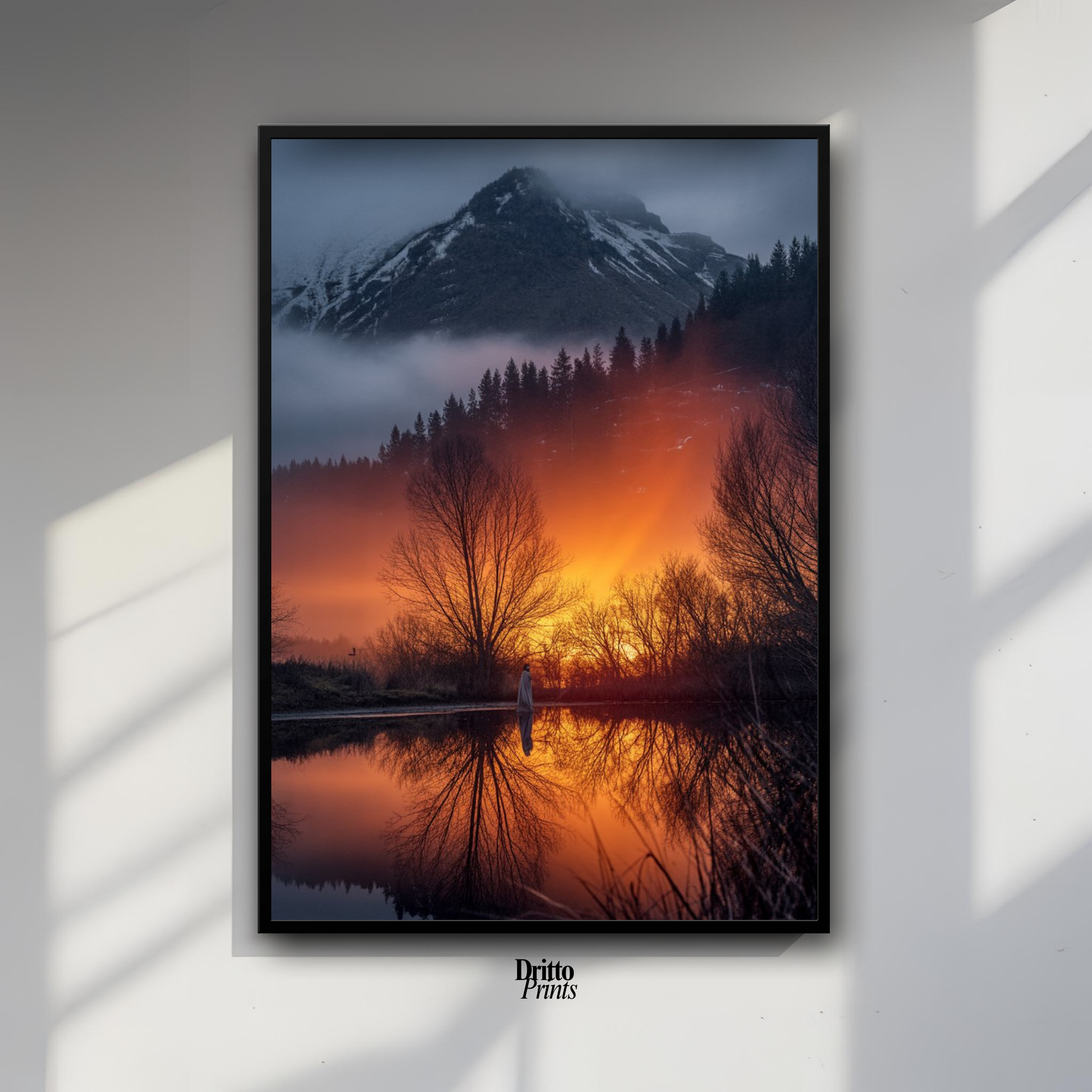 (FD29) When the Lake Remembered - Framed matte paper poster