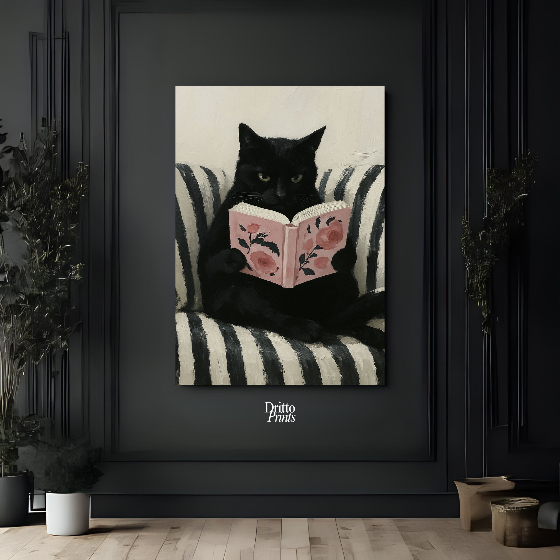 (PD4) The Cat Who Read in Stripes - Poster