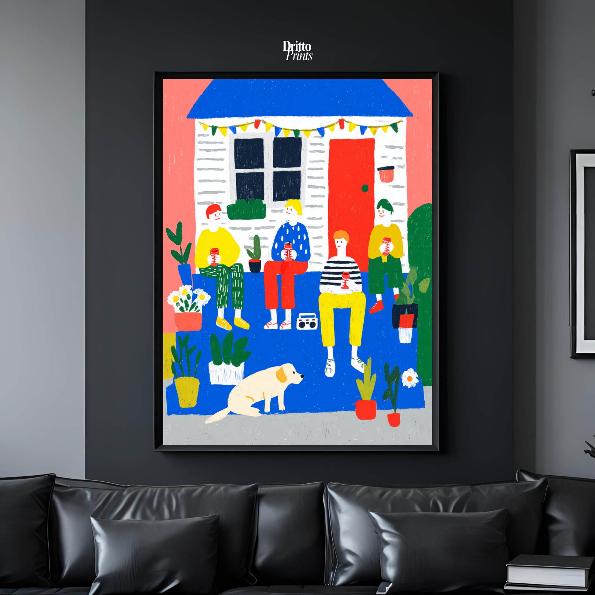 (FD47) Summer Evenings 1984 - Framed matte paper poster