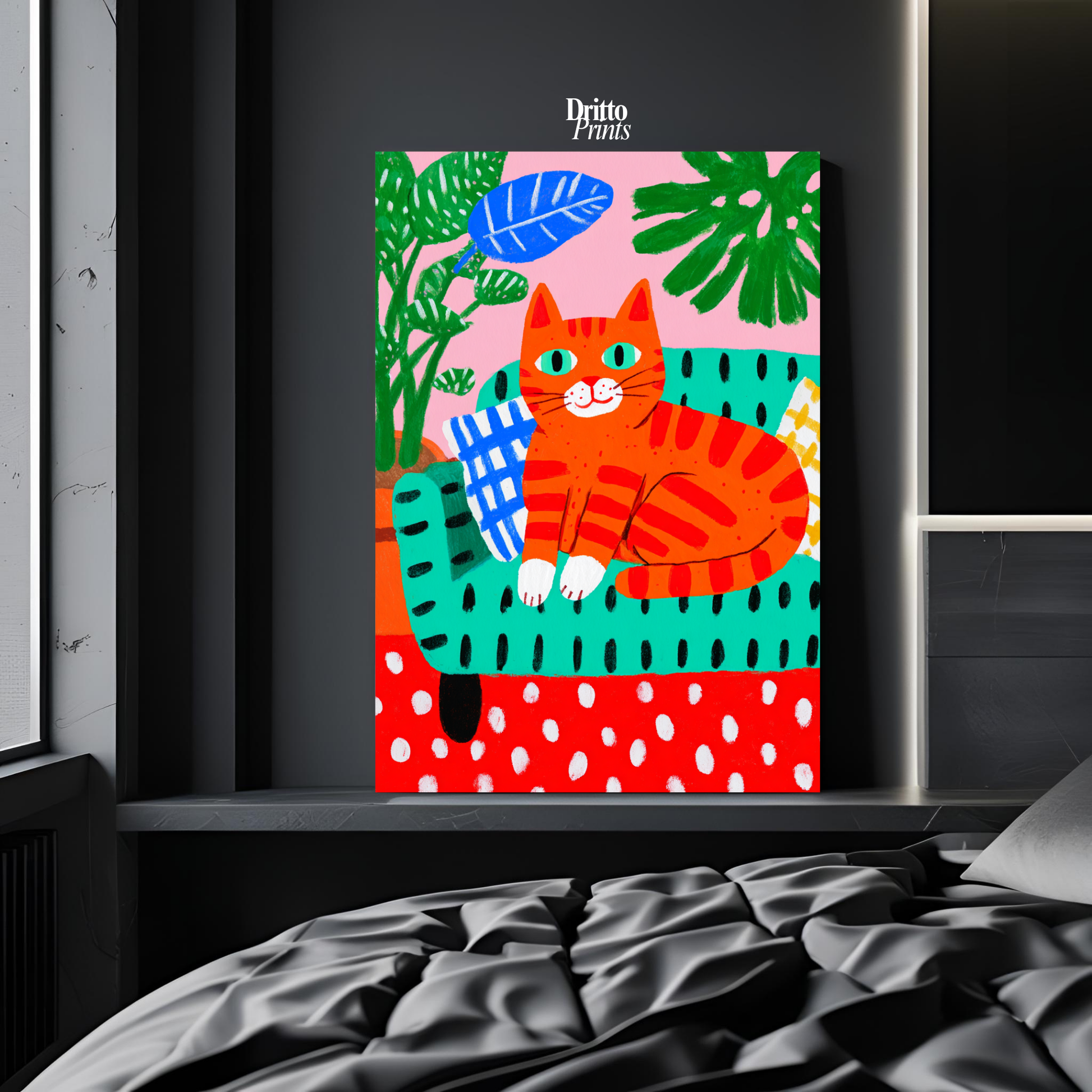 (PD39) Silly Orange Cat Caught in the Act - Poster